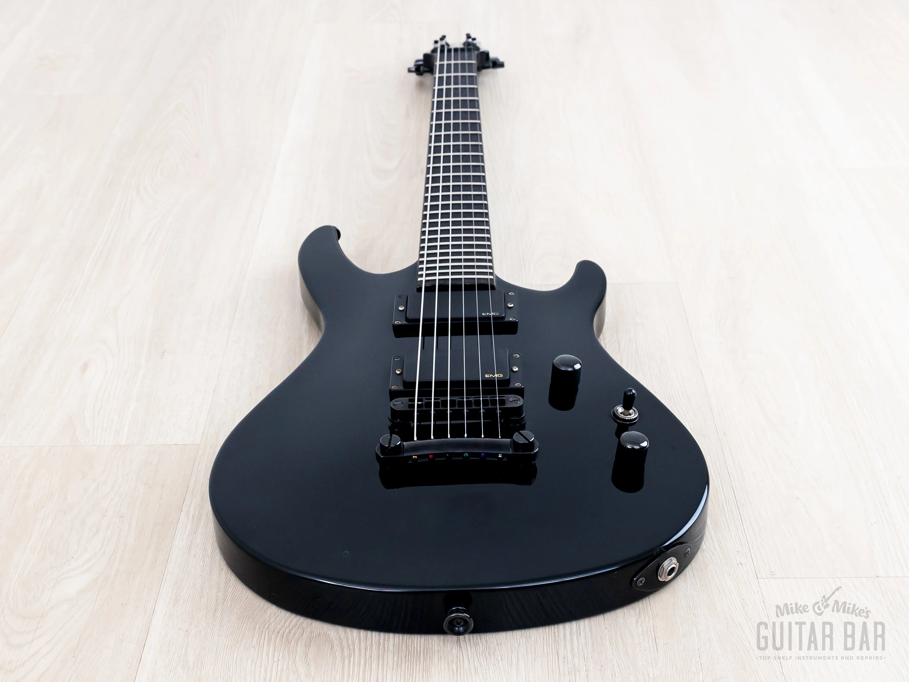 2001 Jackson Stars Soloist Archtop NASL-75S Black, Neck Through w EMG & Hangtags - Image 10