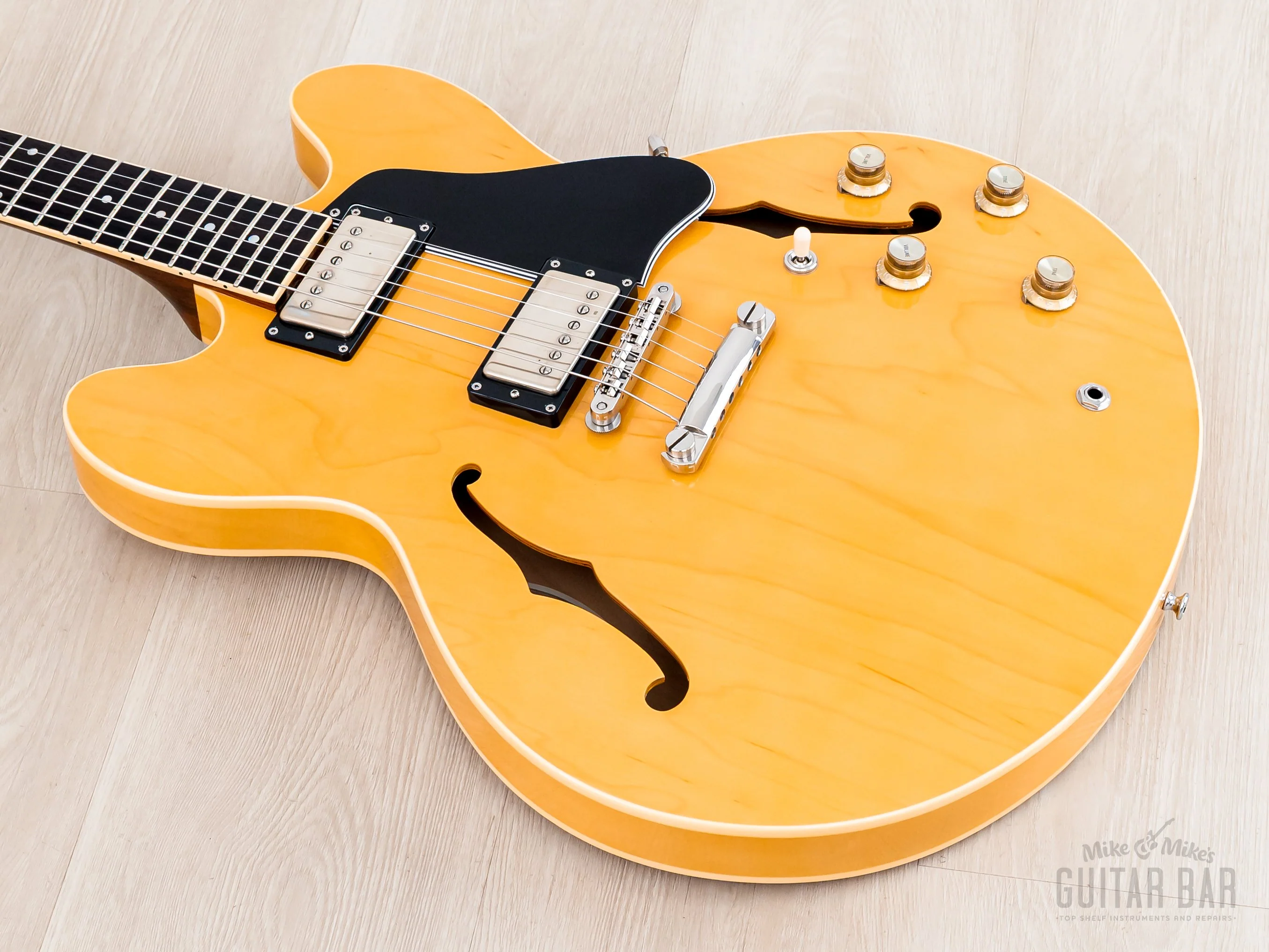 2002 Epiphone Elite 1963 ES-335 Dot Natural w/ Open Book Headstock, Case & Tag, Japan Terada - Image 10