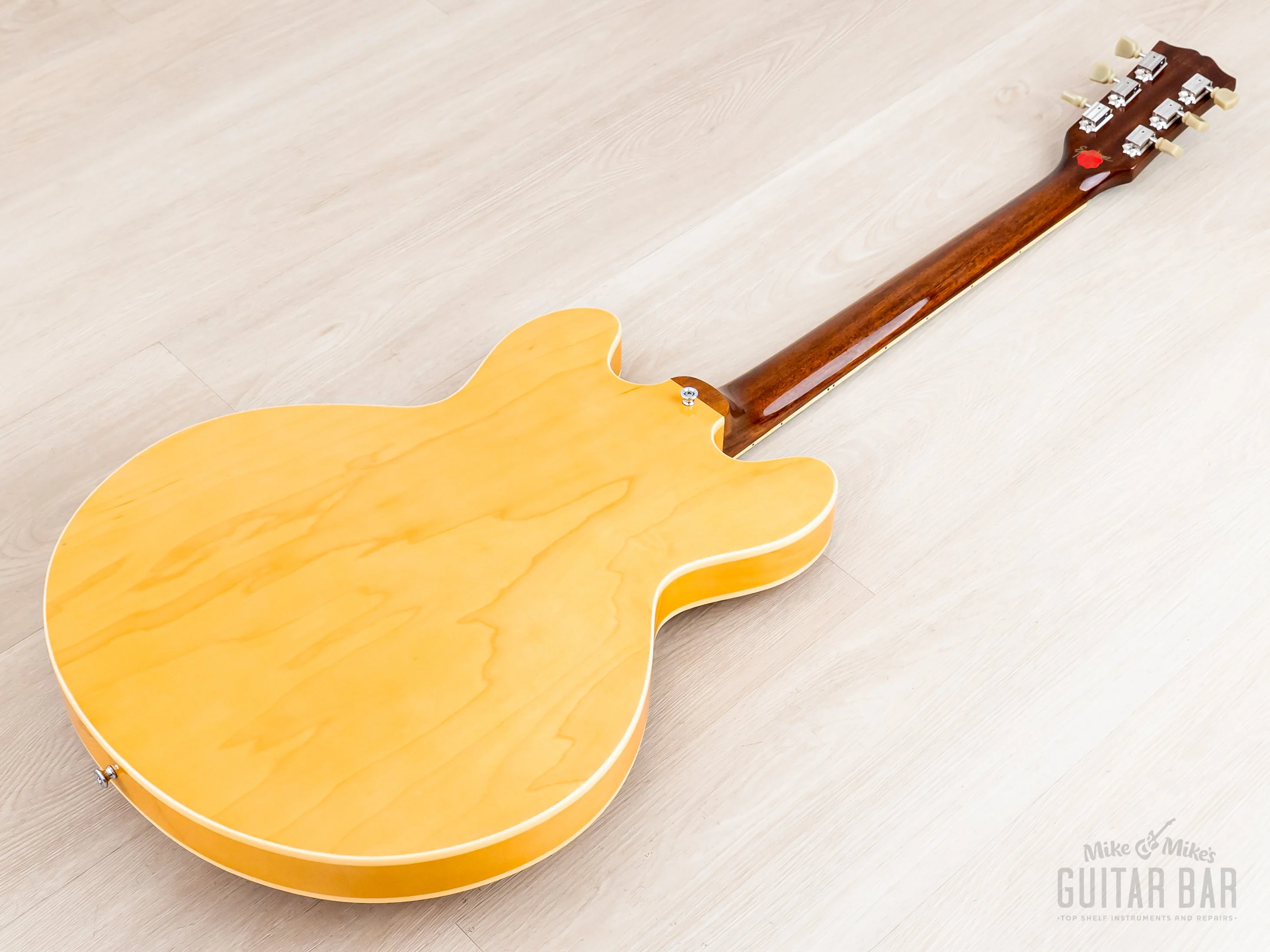 2002 Epiphone Elite 1963 ES-335 Dot Natural w/ Open Book Headstock, Case & Tag, Japan Terada - Image 14