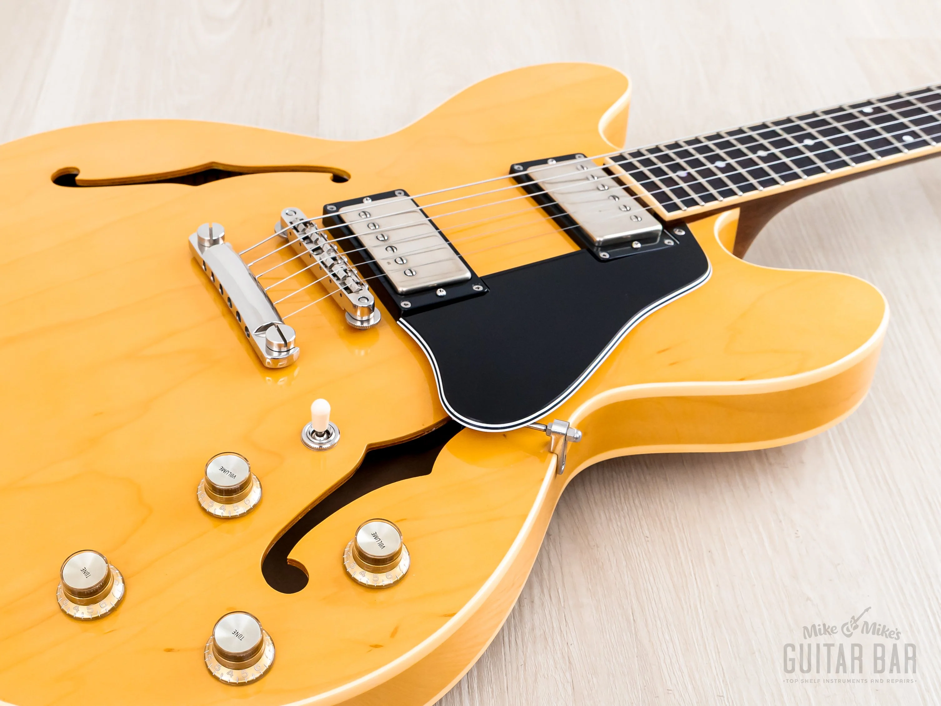 2002 Epiphone Elite 1963 ES-335 Dot Natural w/ Open Book Headstock, Case & Tag, Japan Terada - Image 7