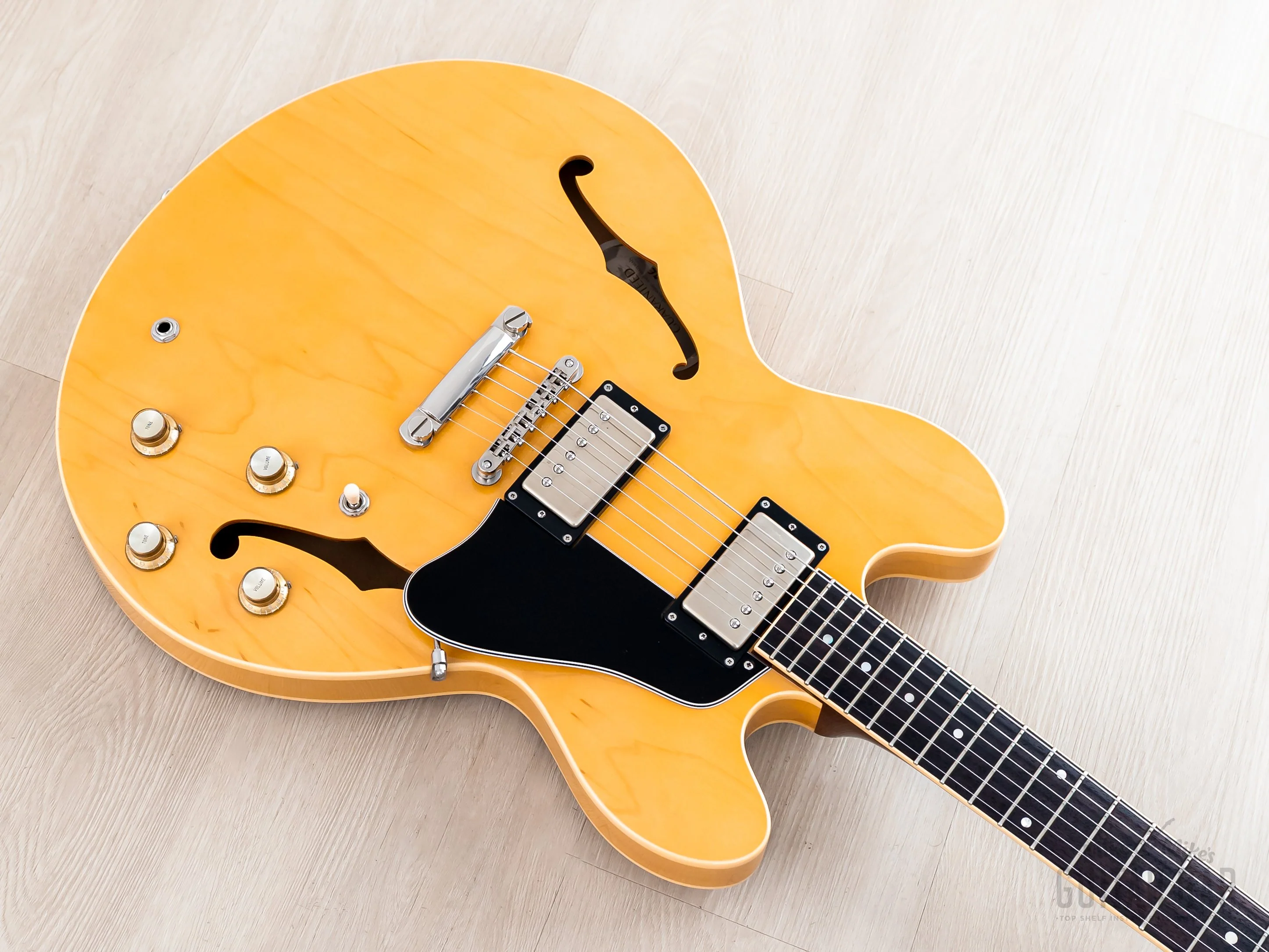 2002 Epiphone Elite 1963 ES-335 Dot Natural w/ Open Book Headstock, Case & Tag, Japan Terada - Image 9