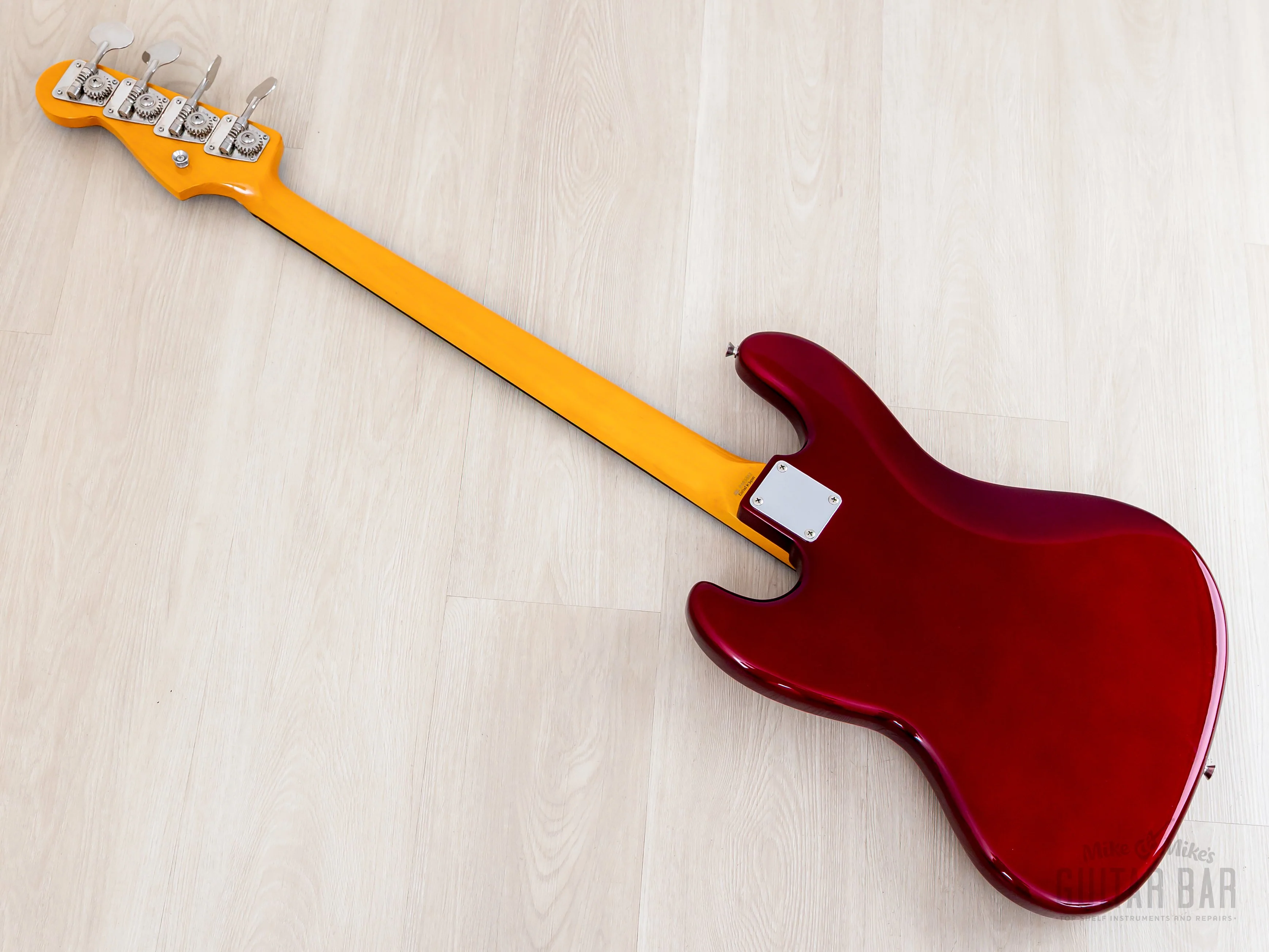 2002 Fender Jazz Bass ‘62 Vintage Reissue JB62-58/MH Candy Apple Red + Headstock w/ Badass, Japan CIJ - Image 13