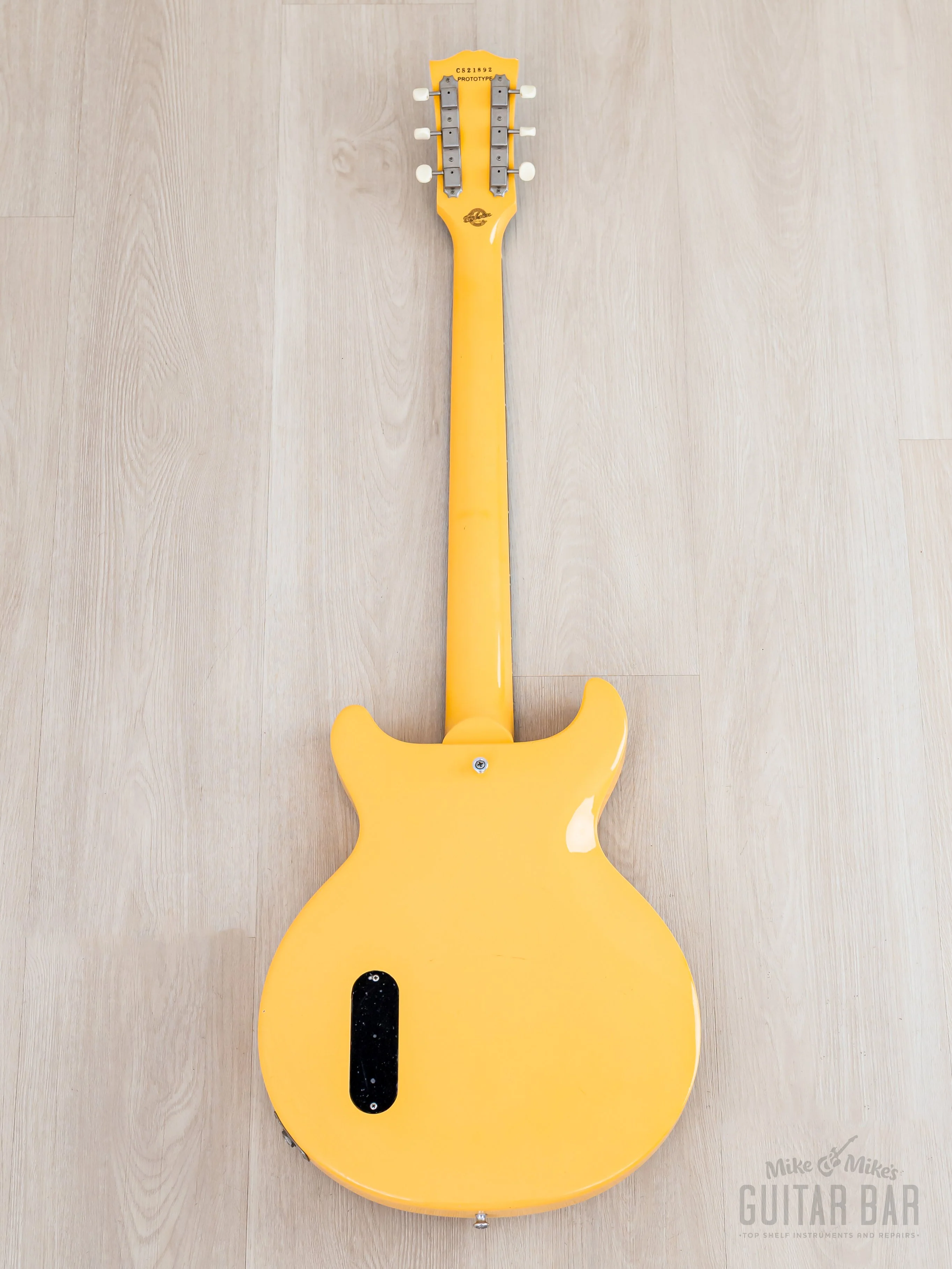 2002 Gibson Prototyle One-Off Les Paul Junior Contour Double Cut TV Yellow w/ Case, COA - Image 3