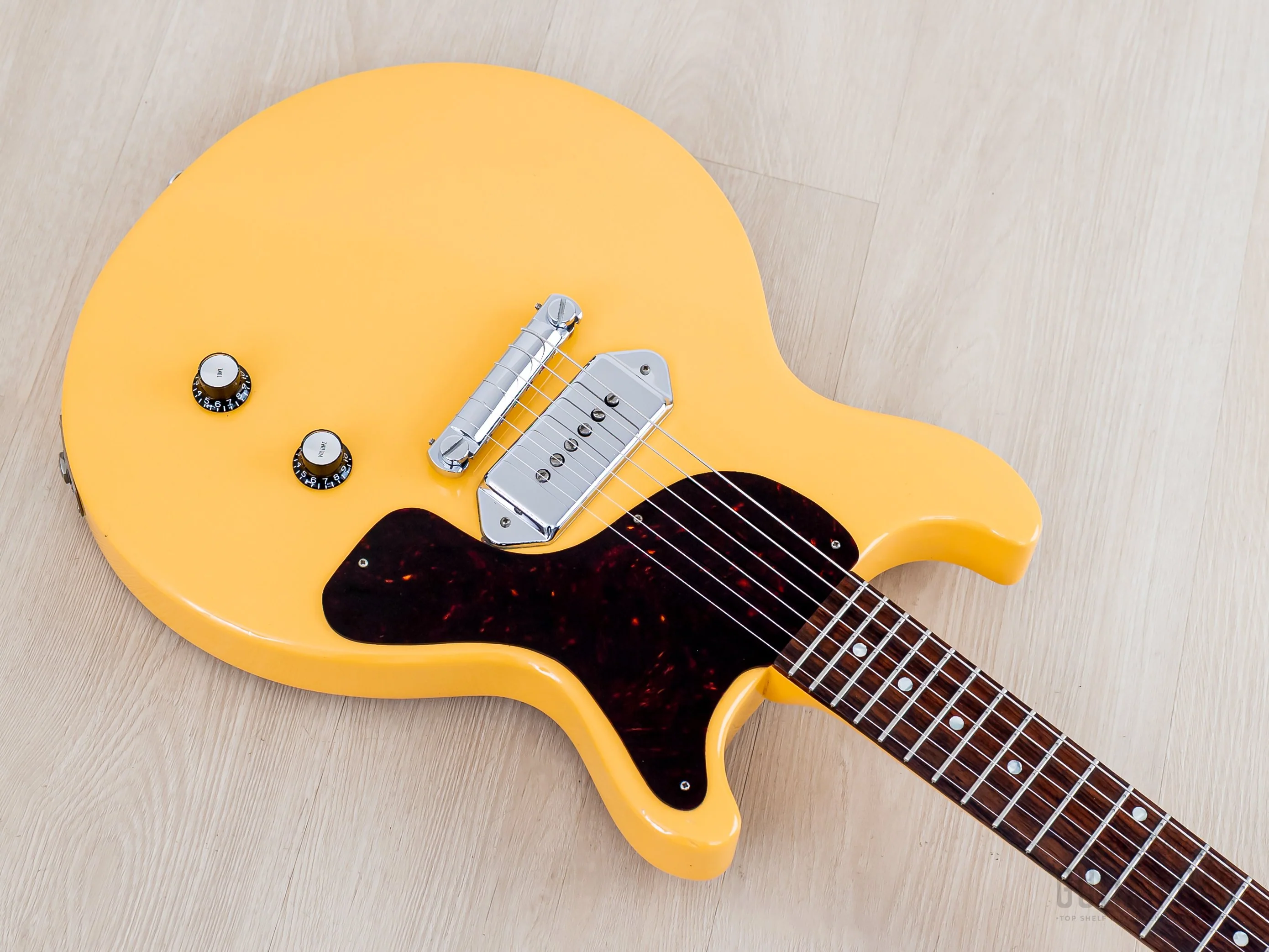 2002 Gibson Prototyle One-Off Les Paul Junior Contour Double Cut TV Yellow w/ Case, COA - Image 8
