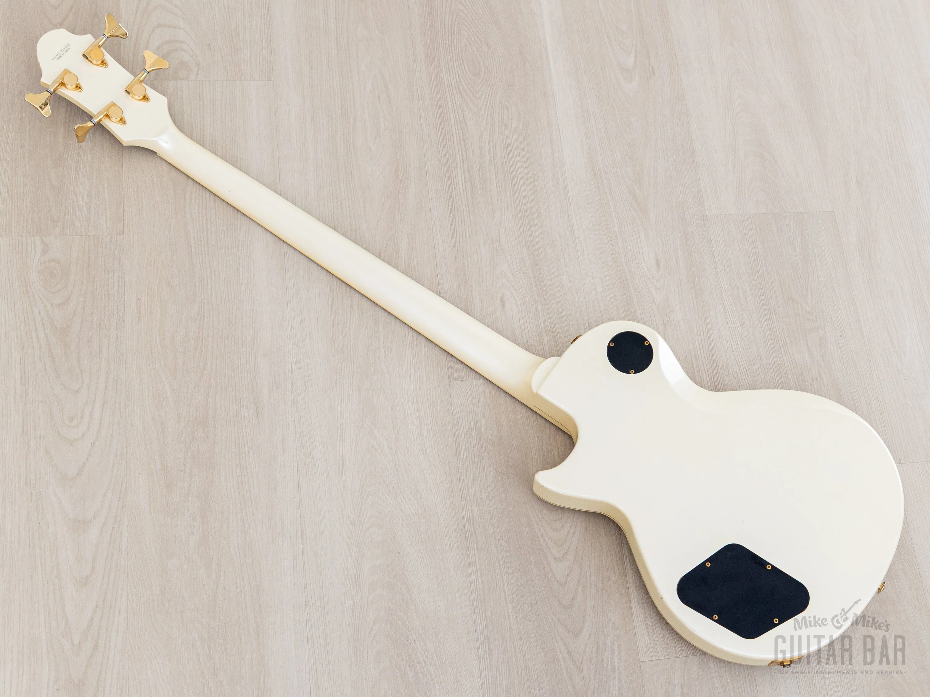 2002 Greco LGB-90 Full Scale LP Custom Bass Pearl White, Japan Fujigen - Image 13