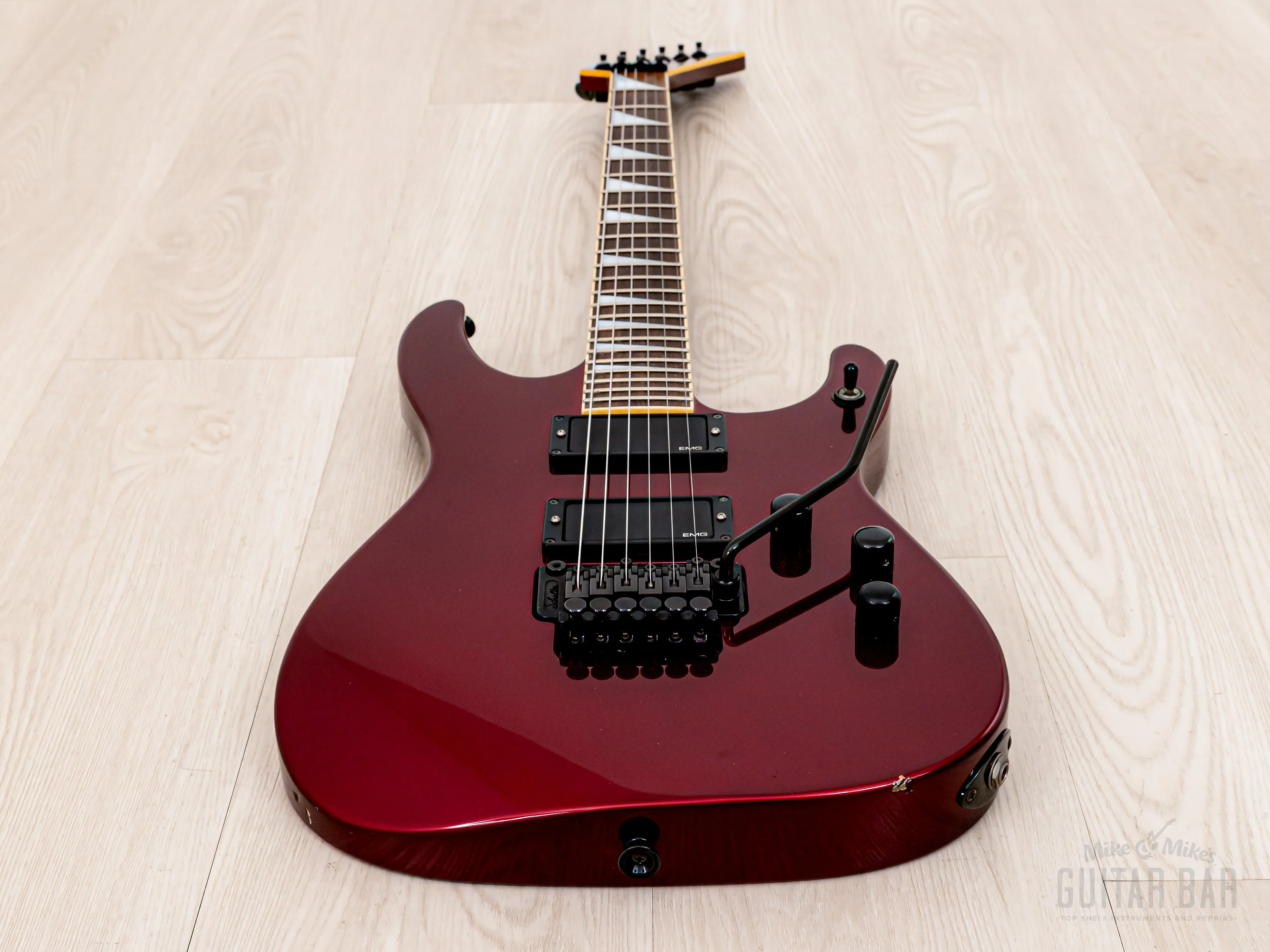 2002 Jackson Stars Soloist JSSLE-150 Vintage Neck Through Guitar Midnight Red w/ EMG 81, Floyd Rose & Hangtags - Image 10