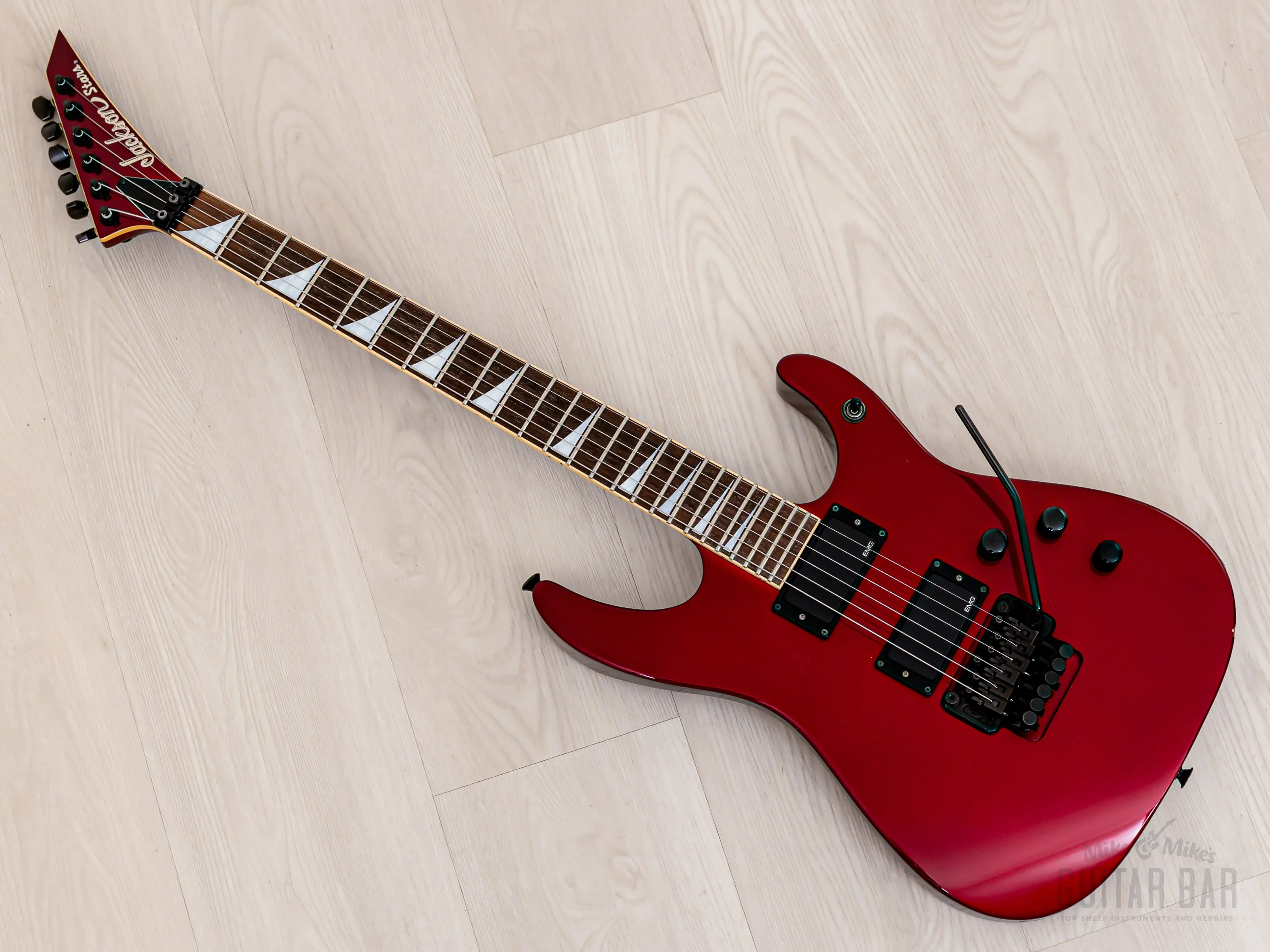 2002 Jackson Stars Soloist JSSLE-150 Vintage Neck Through Guitar Midnight Red w/ EMG 81, Floyd Rose & Hangtags - Image 11