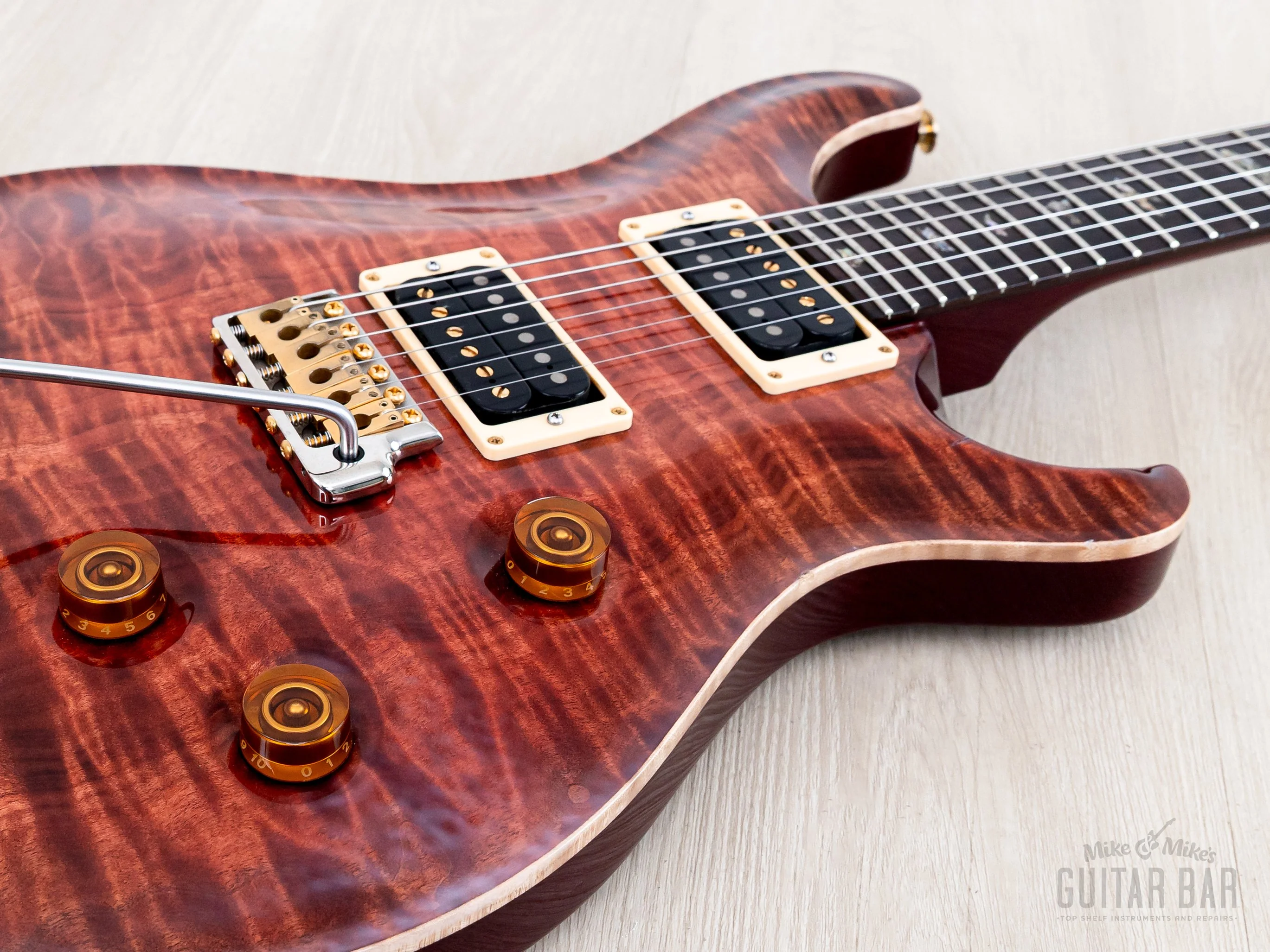 2003 Paul Reed Smith Custom 24 “10 Top” Brazilian Limited Edition Root Beer w/ Case, Hangtags - Image 6