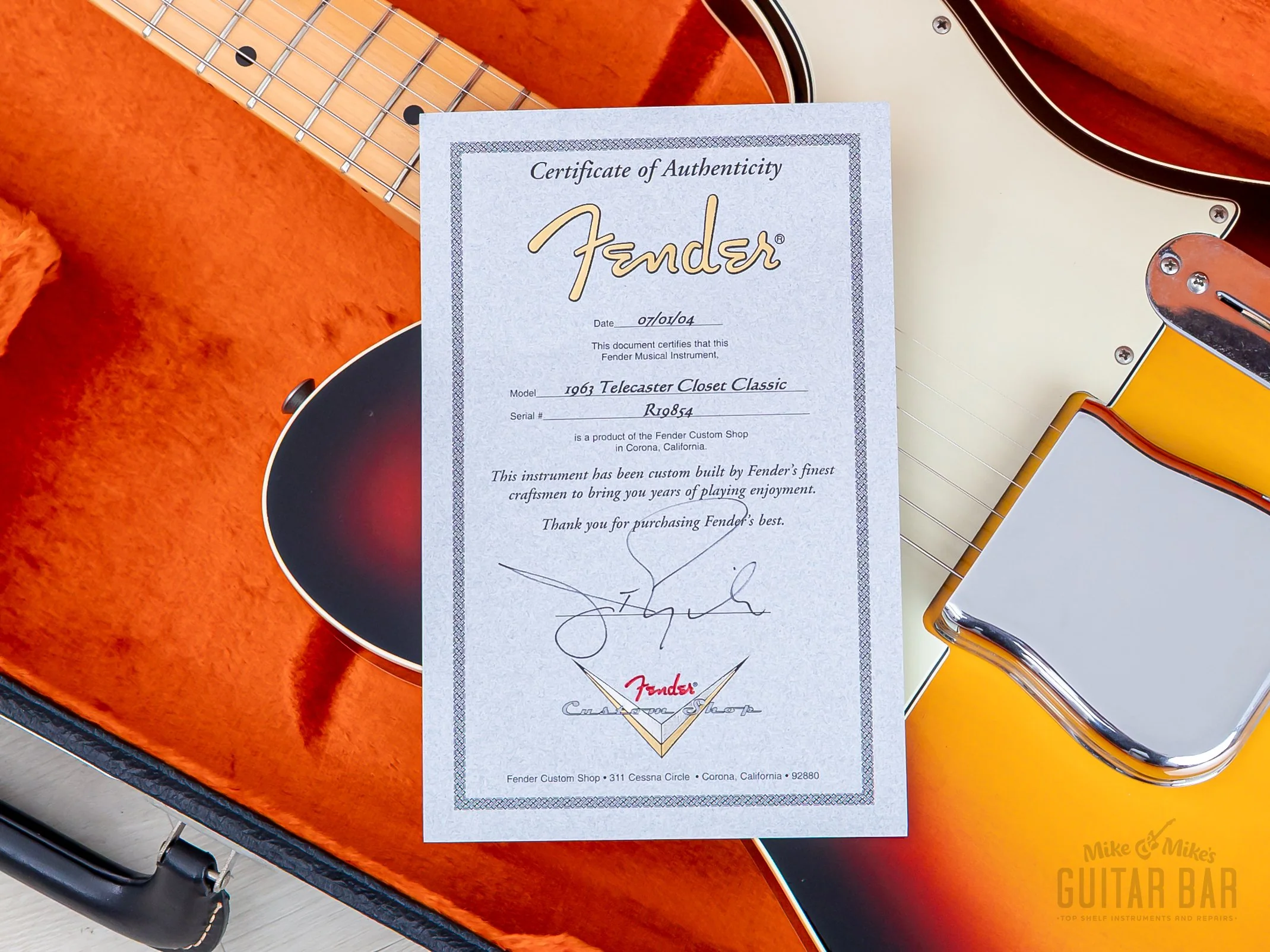 2004 Fender Custom Shop John English Masterbuilt “Blind Faith” 1963 Telecaster Custom Relic w/ Case, COA - Image 22