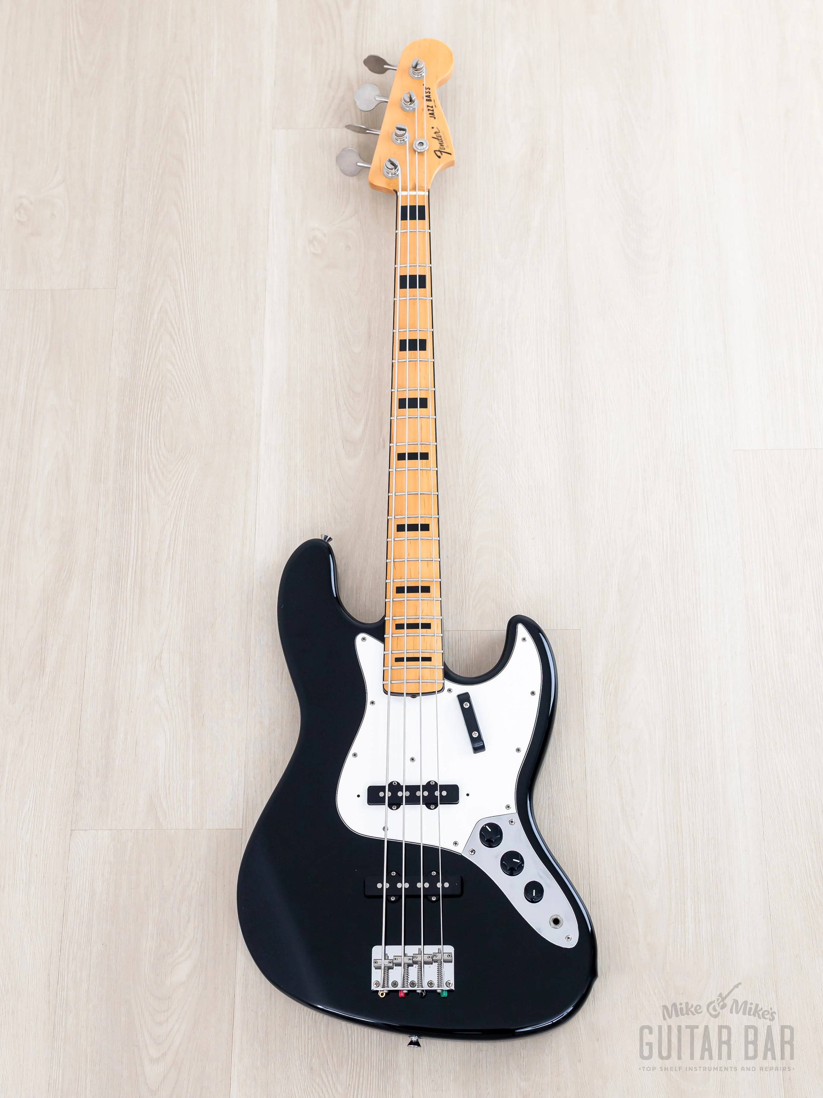 2004 Fender Jazz Bass ‘75 Vintage Reissue JB75-90US Black, Japan CIJ, Geddy Lee-Spec - Image 2