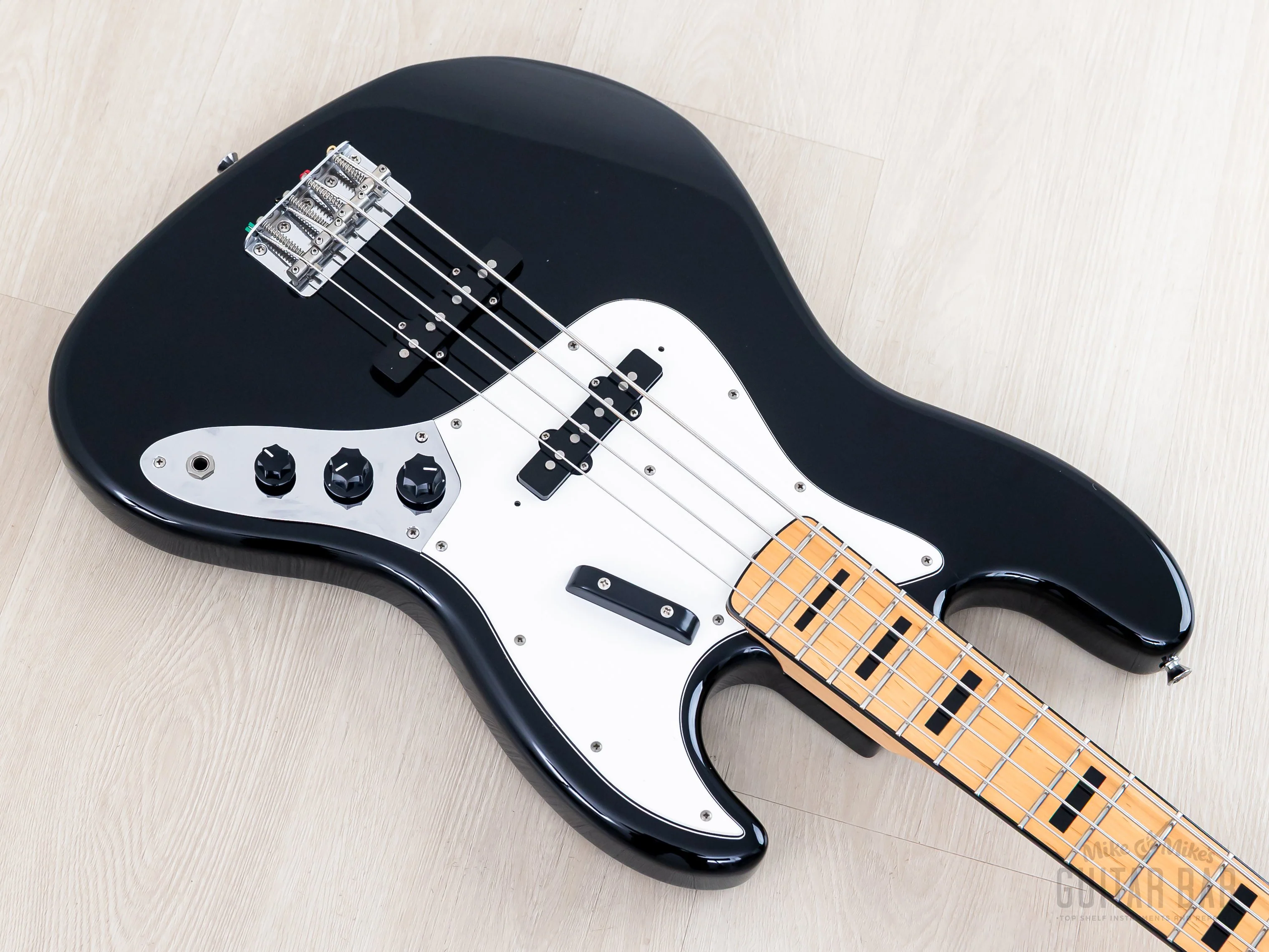 2004 Fender Jazz Bass ‘75 Vintage Reissue JB75-90US Black, Japan CIJ, Geddy Lee-Spec - Image 9