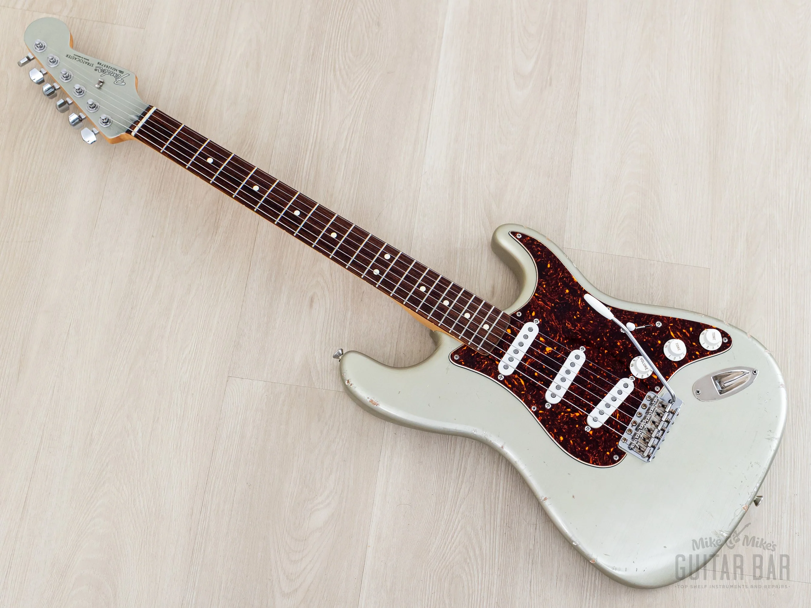 2004 Fender + MJT Stratocaster Partscaster Limited Edition CME Neck & Inca Silver Relic Body w/ Custom '69 Pickups, Case - Image 12