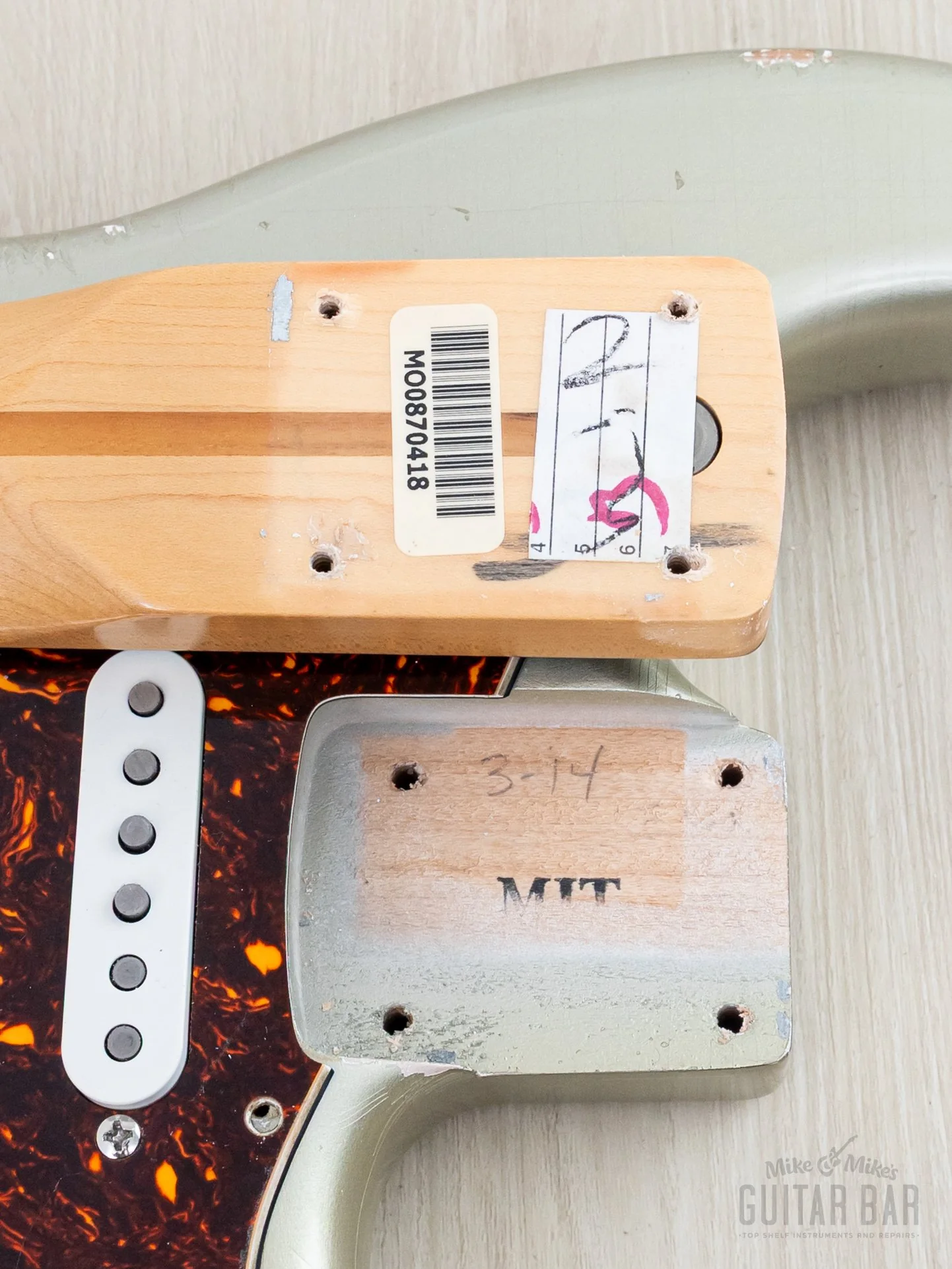 2004 Fender + MJT Stratocaster Partscaster Limited Edition CME Neck & Inca Silver Relic Body w/ Custom '69 Pickups, Case - Image 16