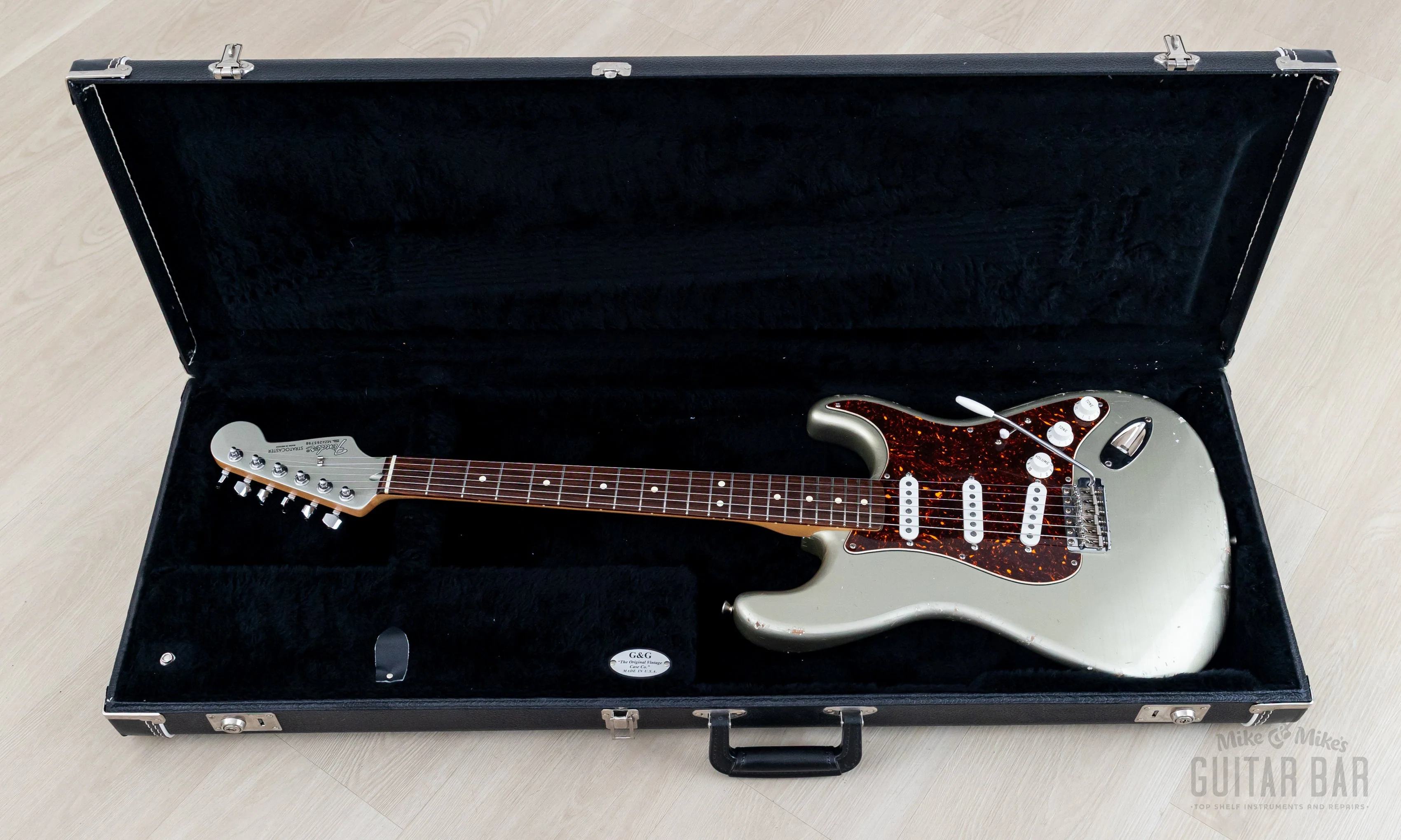 2004 Fender + MJT Stratocaster Partscaster Limited Edition CME Neck & Inca Silver Relic Body w/ Custom '69 Pickups, Case - Image 20