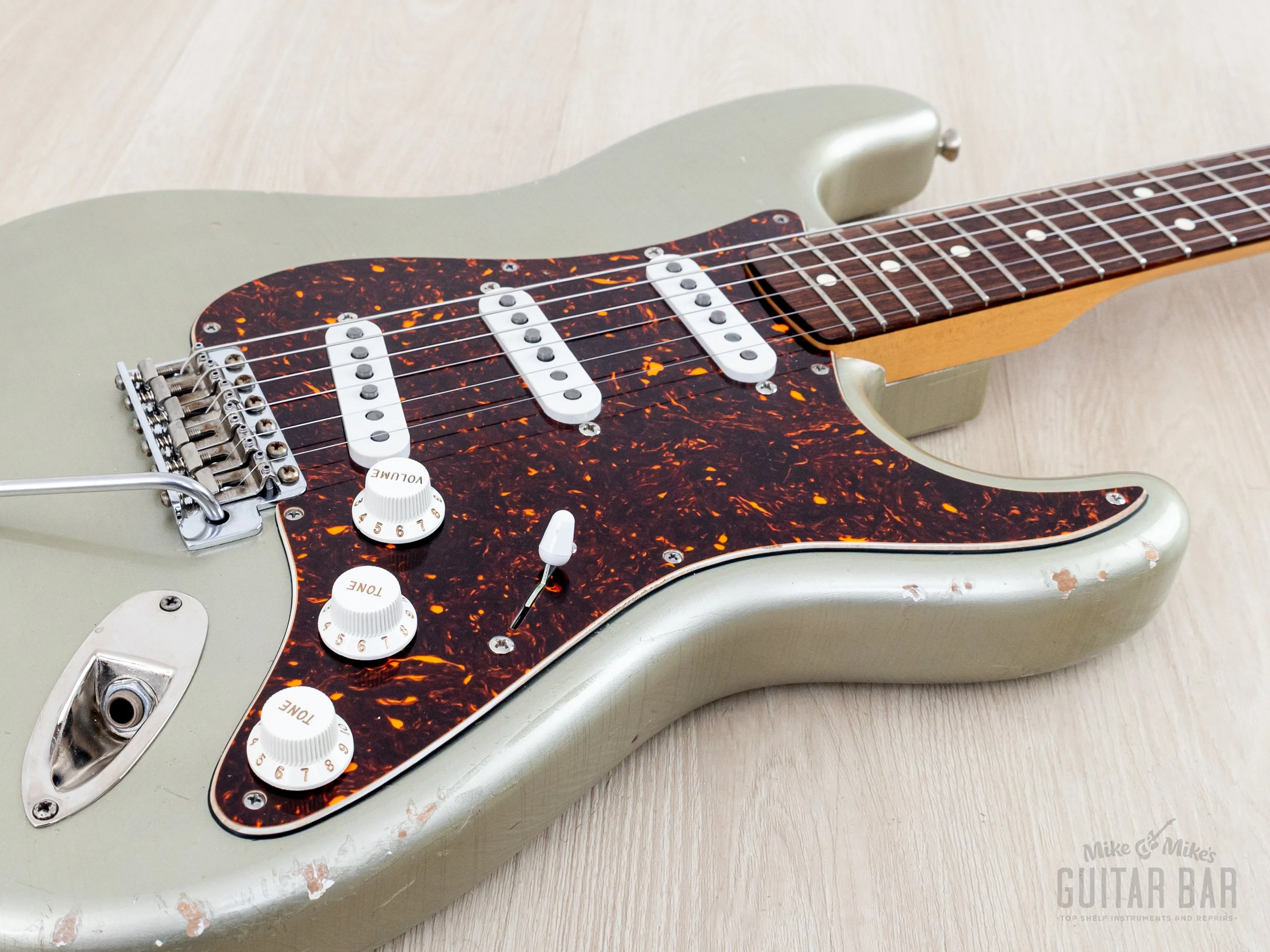 2004 Fender + MJT Stratocaster Partscaster Limited Edition CME Neck & Inca Silver Relic Body w/ Custom '69 Pickups, Case - Image 6
