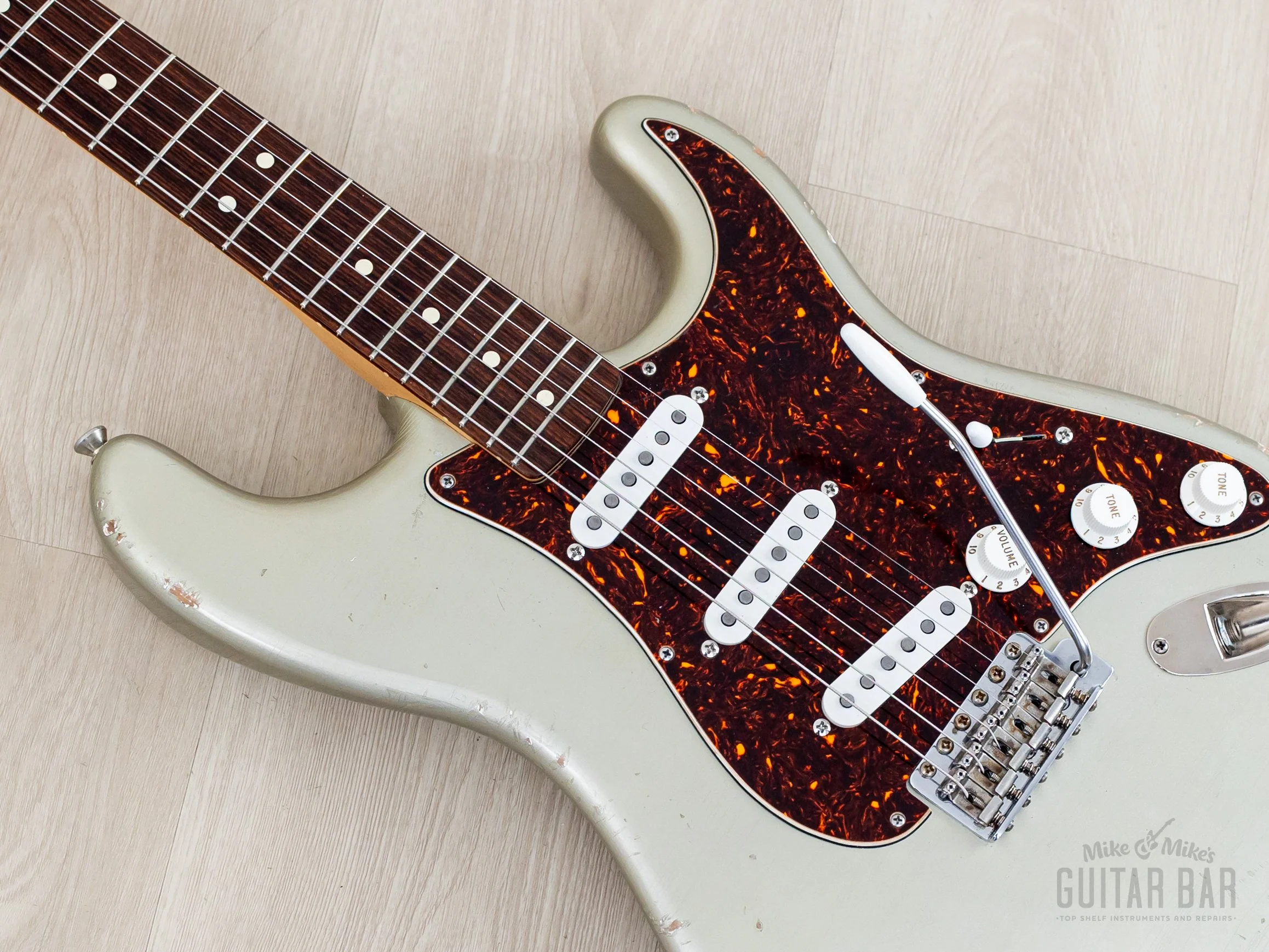 2004 Fender + MJT Stratocaster Partscaster Limited Edition CME Neck & Inca Silver Relic Body w/ Custom '69 Pickups, Case - Image 7