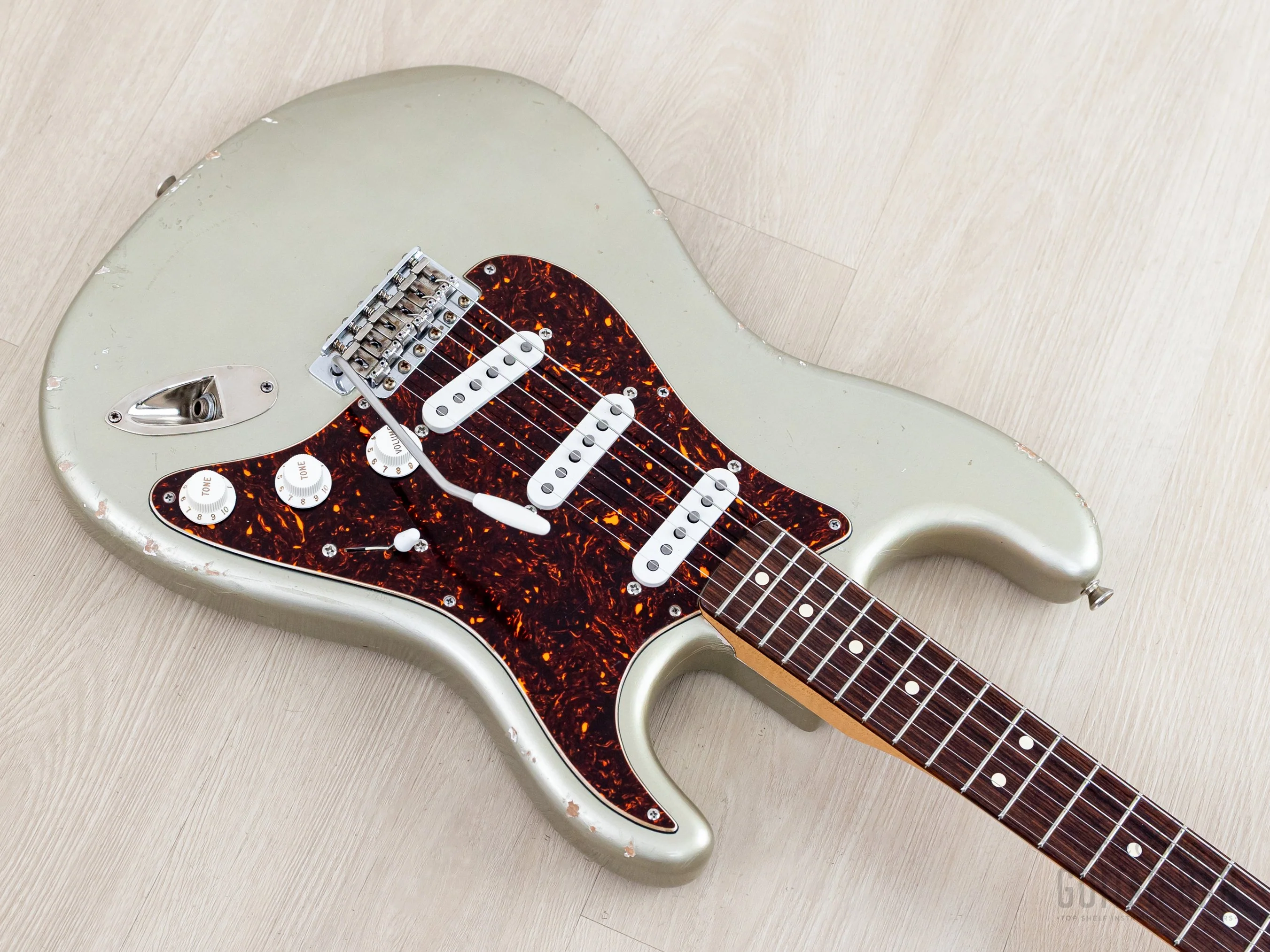 2004 Fender + MJT Stratocaster Partscaster Limited Edition CME Neck & Inca Silver Relic Body w/ Custom '69 Pickups, Case - Image 9