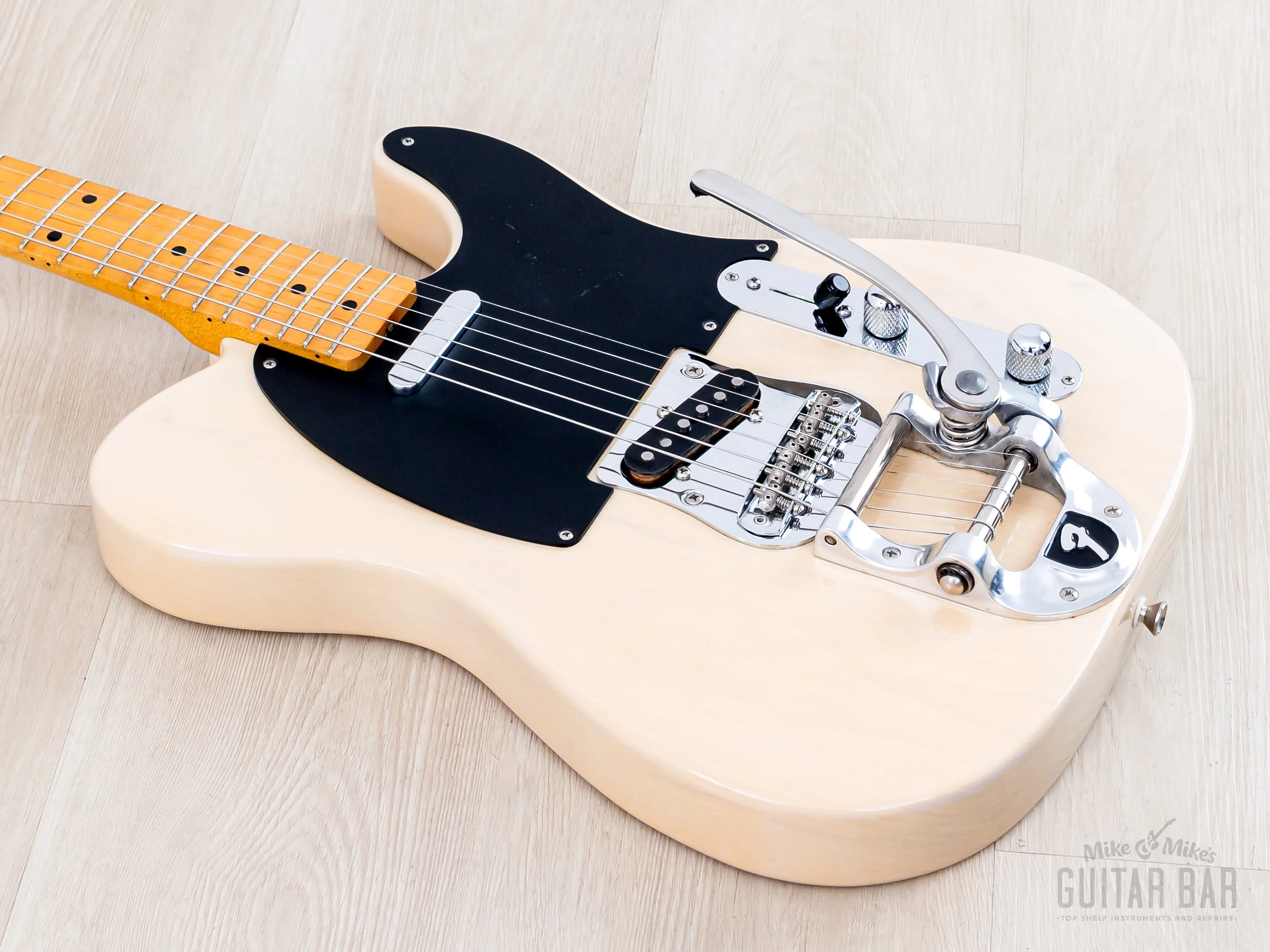 2004 Fender Telecaster ‘52 Vintage Reissue TL52-110BTX Blonde w/ V Neck, Bigsby B5F & USA Pickups, Japan CIJ - Image 10