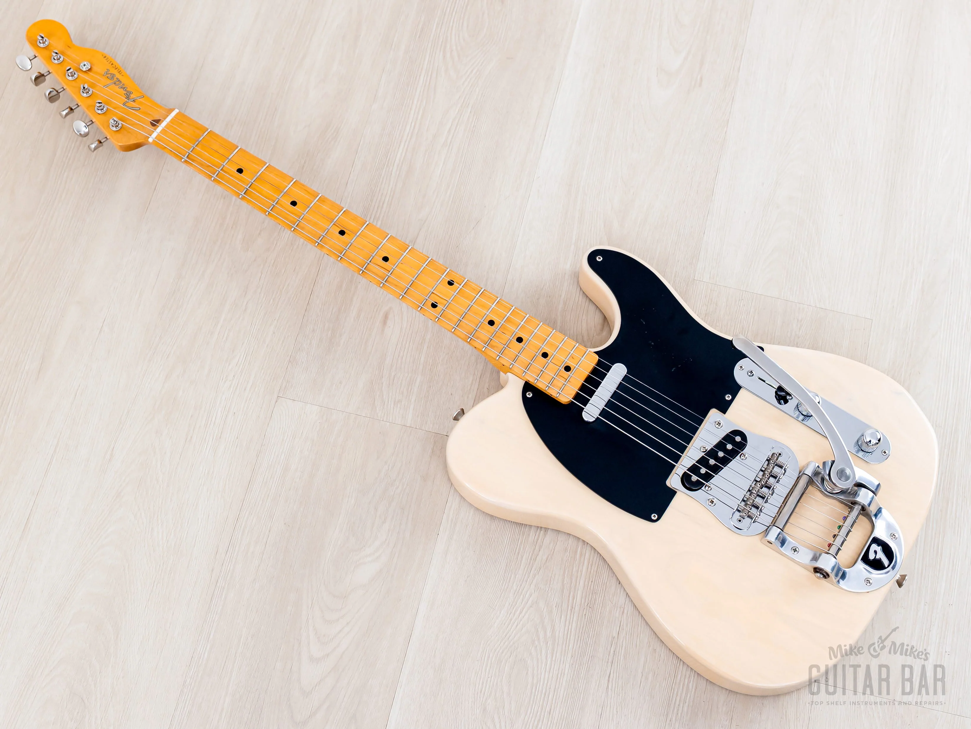 2004 Fender Telecaster ‘52 Vintage Reissue TL52-110BTX Blonde w/ V Neck, Bigsby B5F & USA Pickups, Japan CIJ - Image 12
