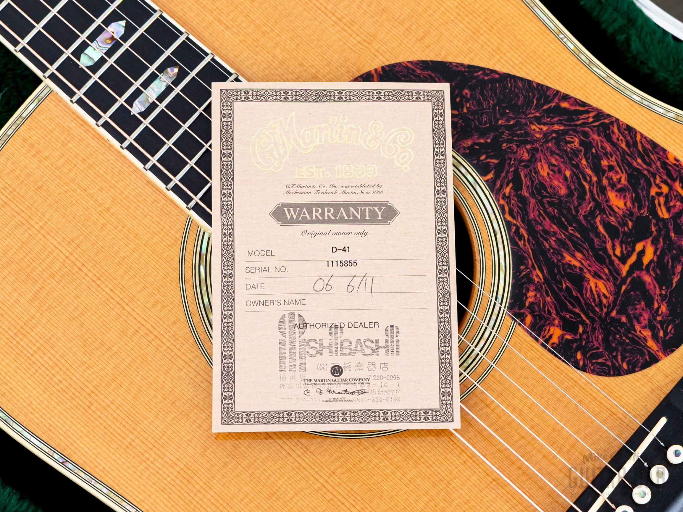 2005 Martin D-41 Dreadnought Acoustic Guitar Near-Mint w/ Case & Tags - Image 20