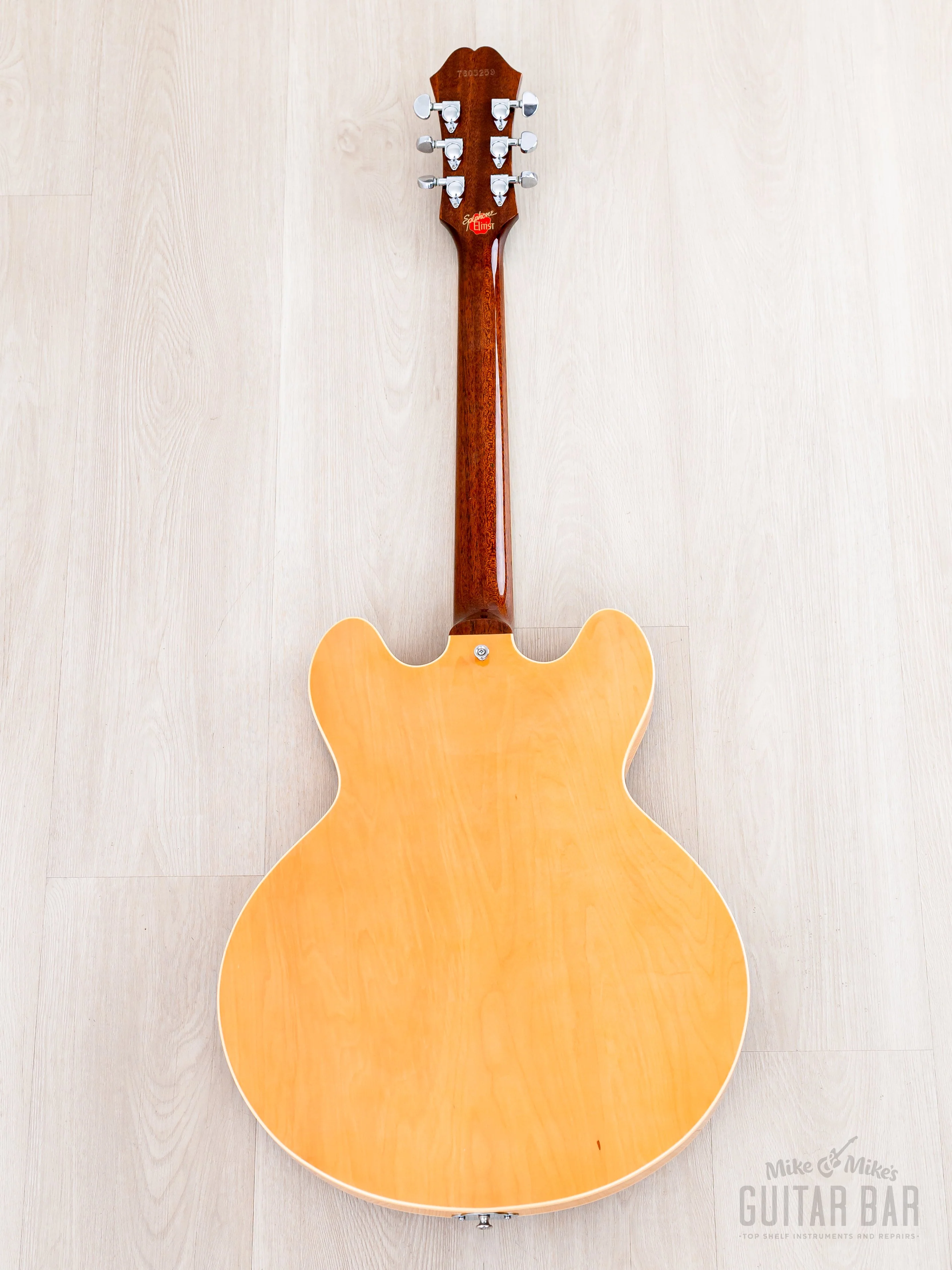 2006 Epiphone Elitist 1965 Casino Natural Revolution, Near-Mint w/ Case & Gibson P-90s, Japan - Image 3