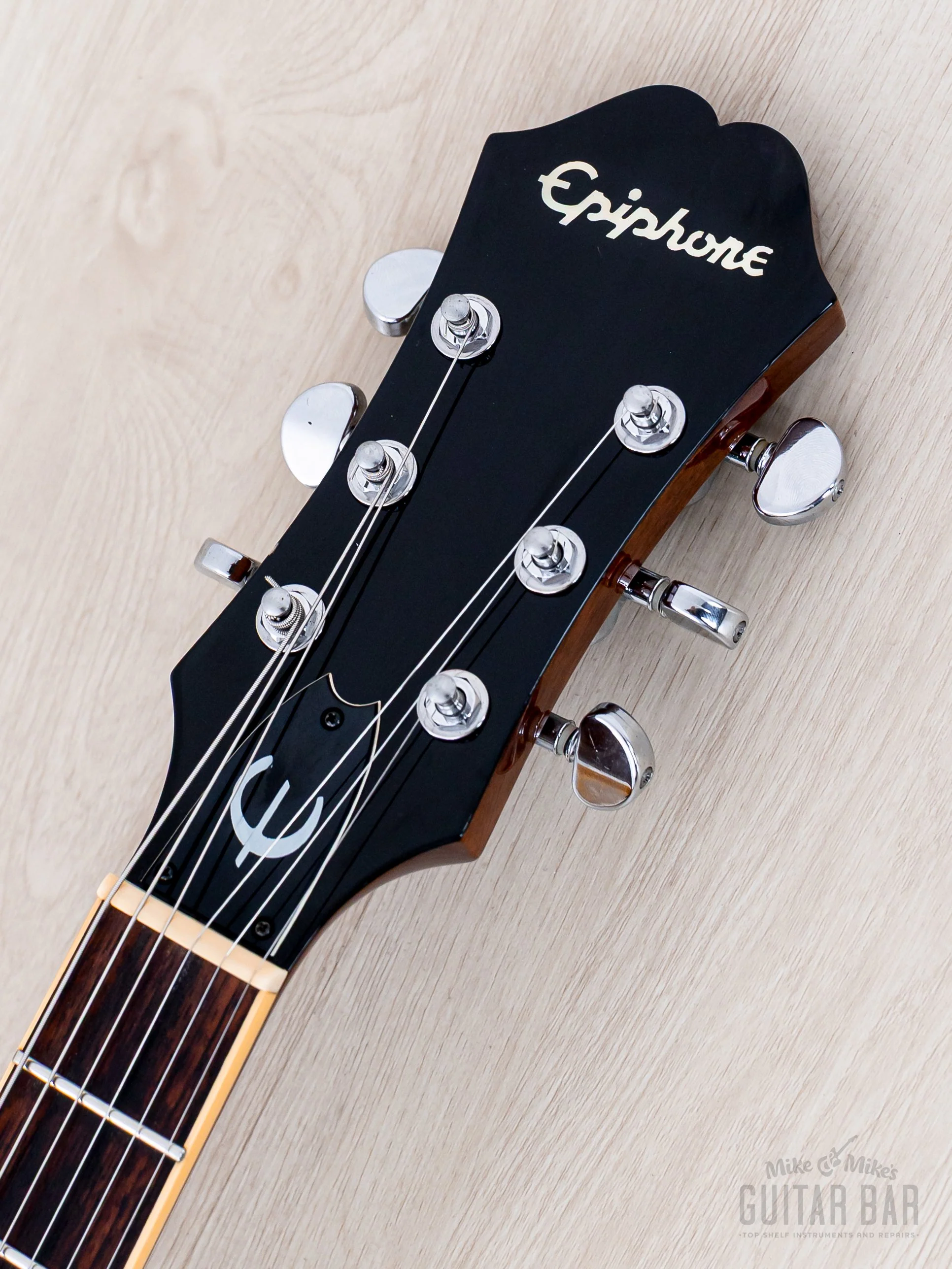 2006 Epiphone Elitist 1965 Casino Natural Revolution, Near-Mint w/ Case & Gibson P-90s, Japan - Image 4