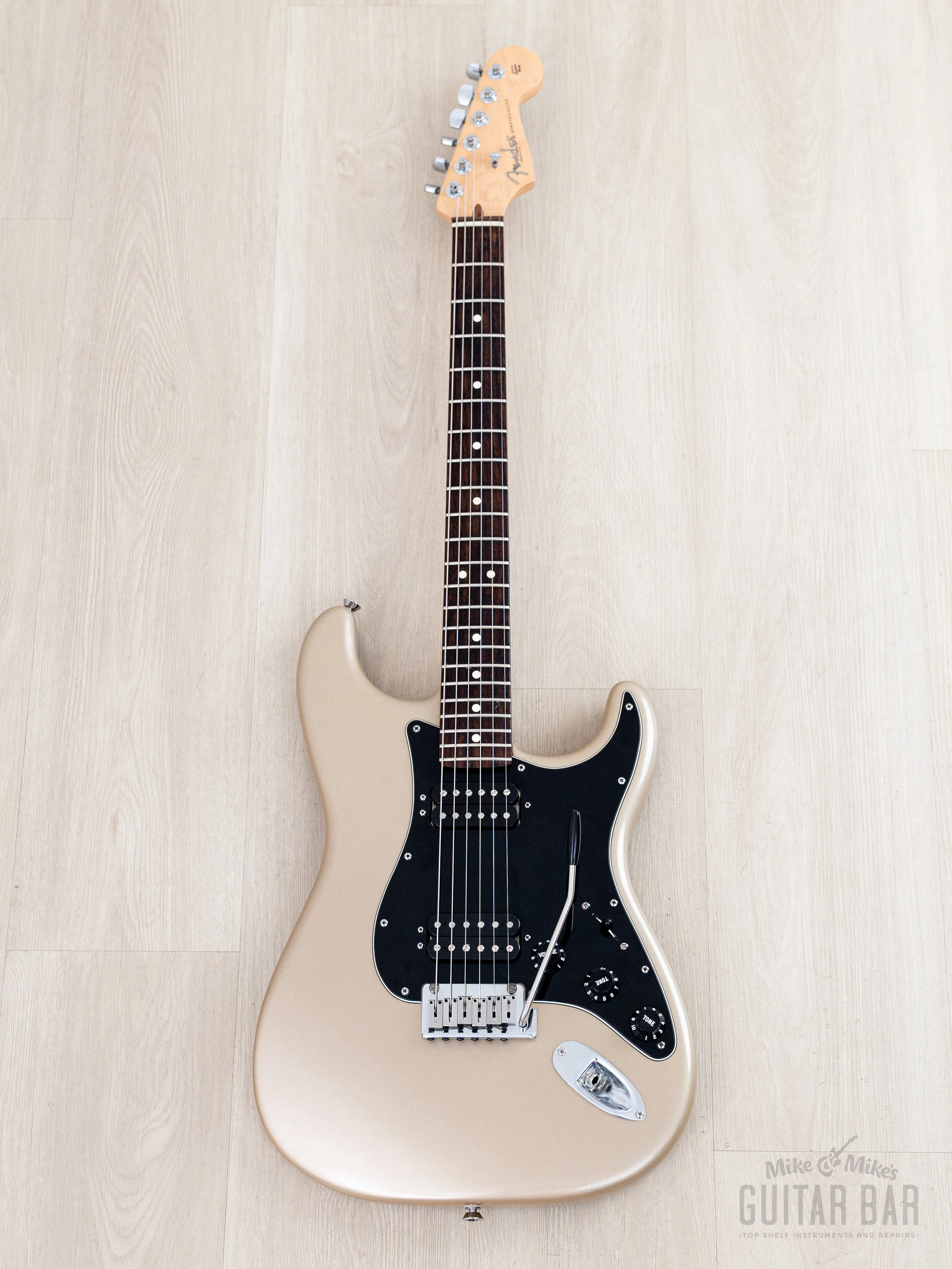 2006 Fender American Stratocaster HH Double Fat Shoreline Gold w/ S1 & Case, Big Apple - Image 2