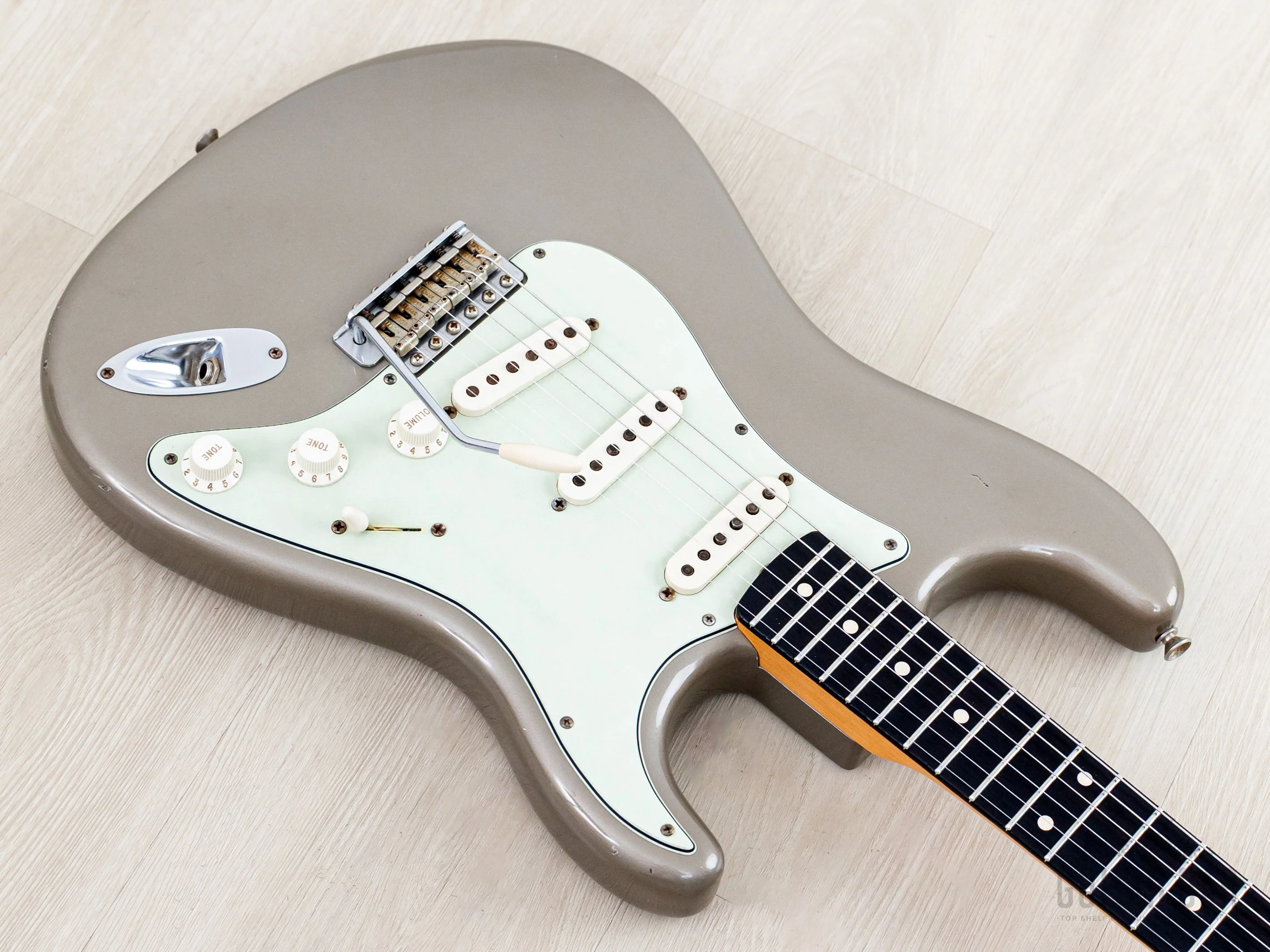 2006 Fender Custom Shop NAMM Limited Edition 1959 Stratocaster Relic + Pro Junior Shoreline Gold (One-Off) w/ COA, Case - Image 8