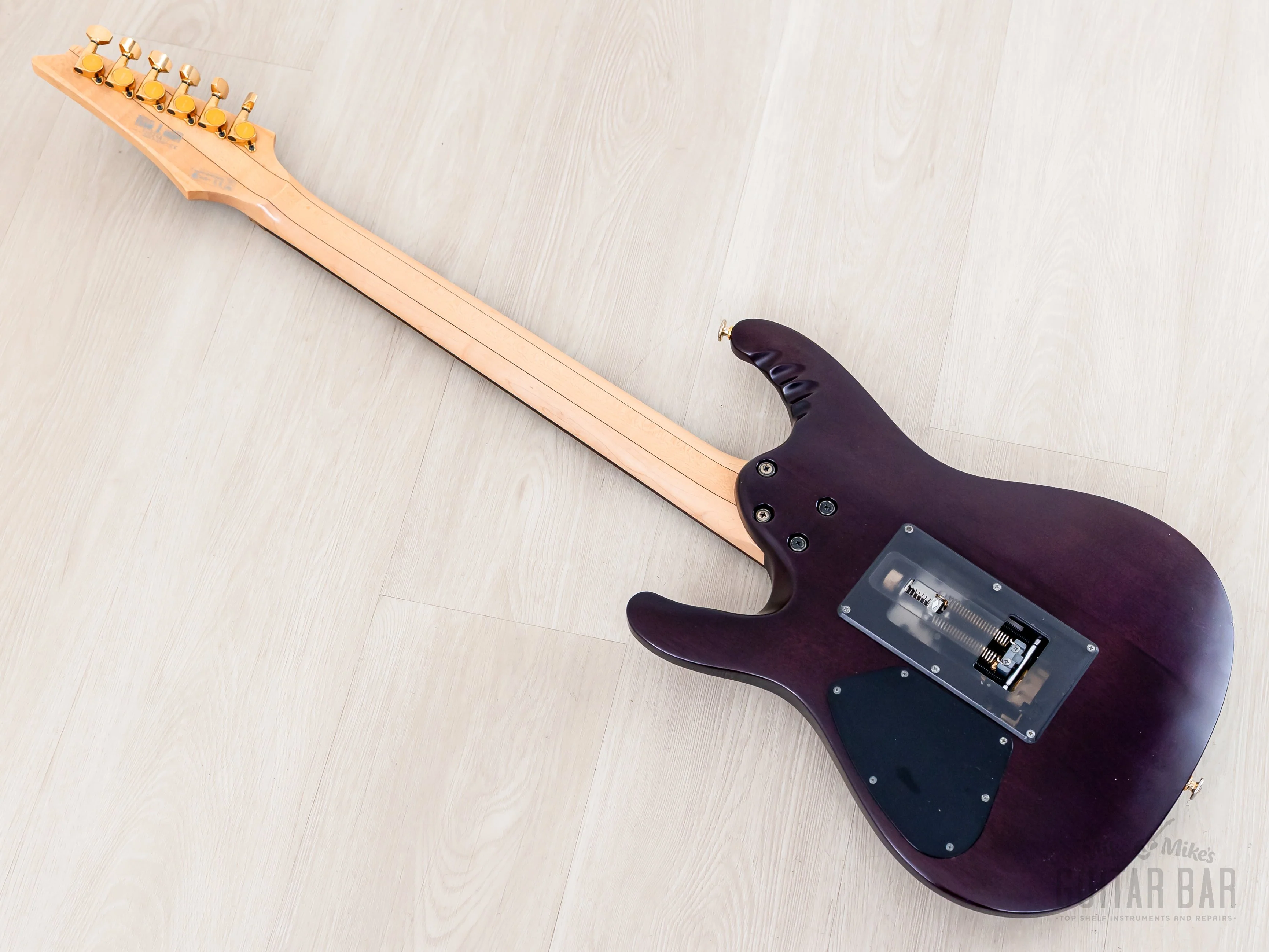 2008 Ibanez EGEN18-TVF Herman Li Signature Transparent Violet Flat HSH w/ DiMarzio - Image 13