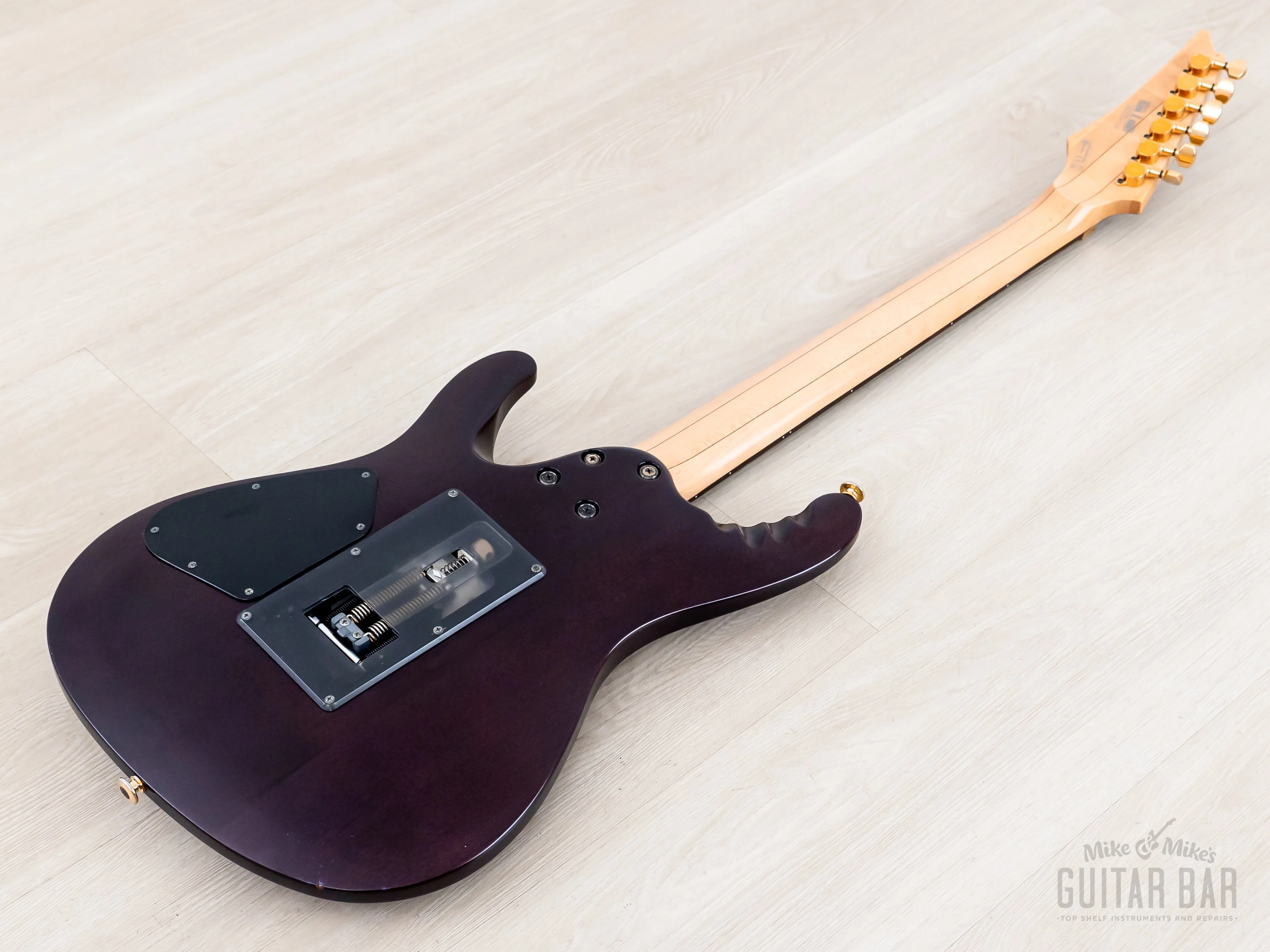 2008 Ibanez EGEN18-TVF Herman Li Signature Transparent Violet Flat HSH w/ DiMarzio - Image 14