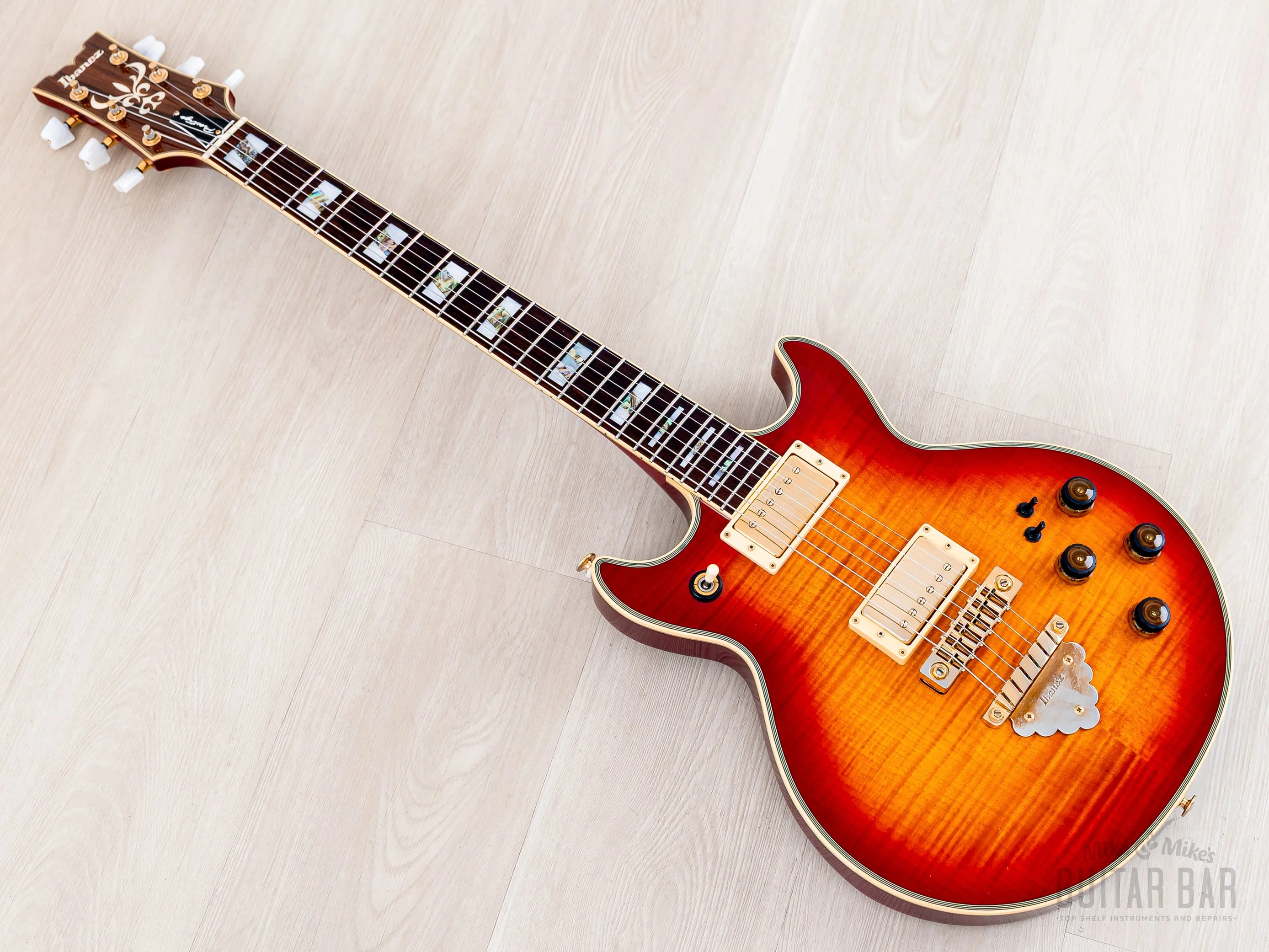2008 Ibanez J Craft Prestige Artist Series AR300RE Cherry Sunburst, Near-Mint w/ Super 58, Case - Image 11
