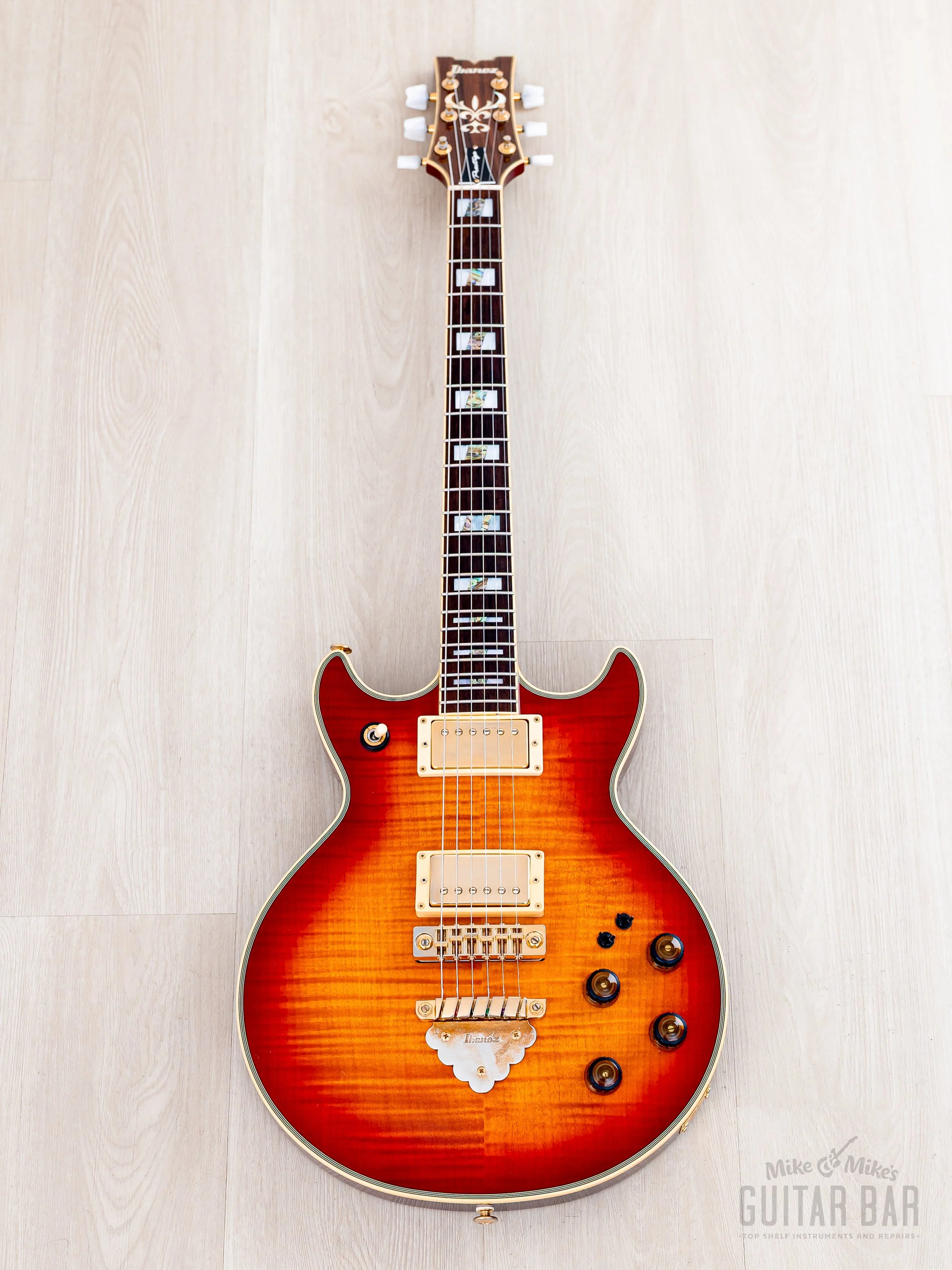 2008 Ibanez J Craft Prestige Artist Series AR300RE Cherry Sunburst, Near-Mint w/ Super 58, Case - Image 2