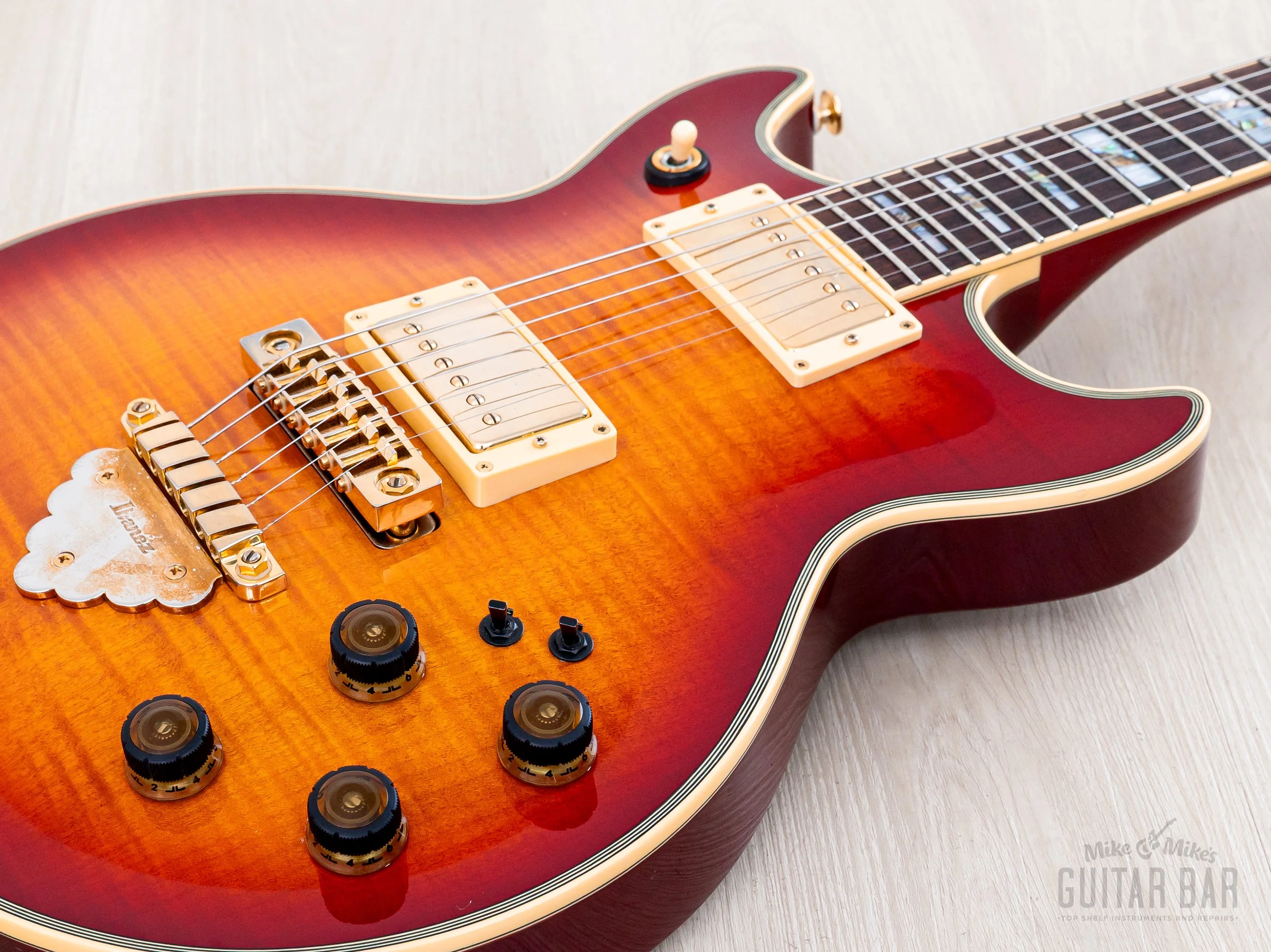 2008 Ibanez J Craft Prestige Artist Series AR300RE Cherry Sunburst, Near-Mint w/ Super 58, Case - Image 6