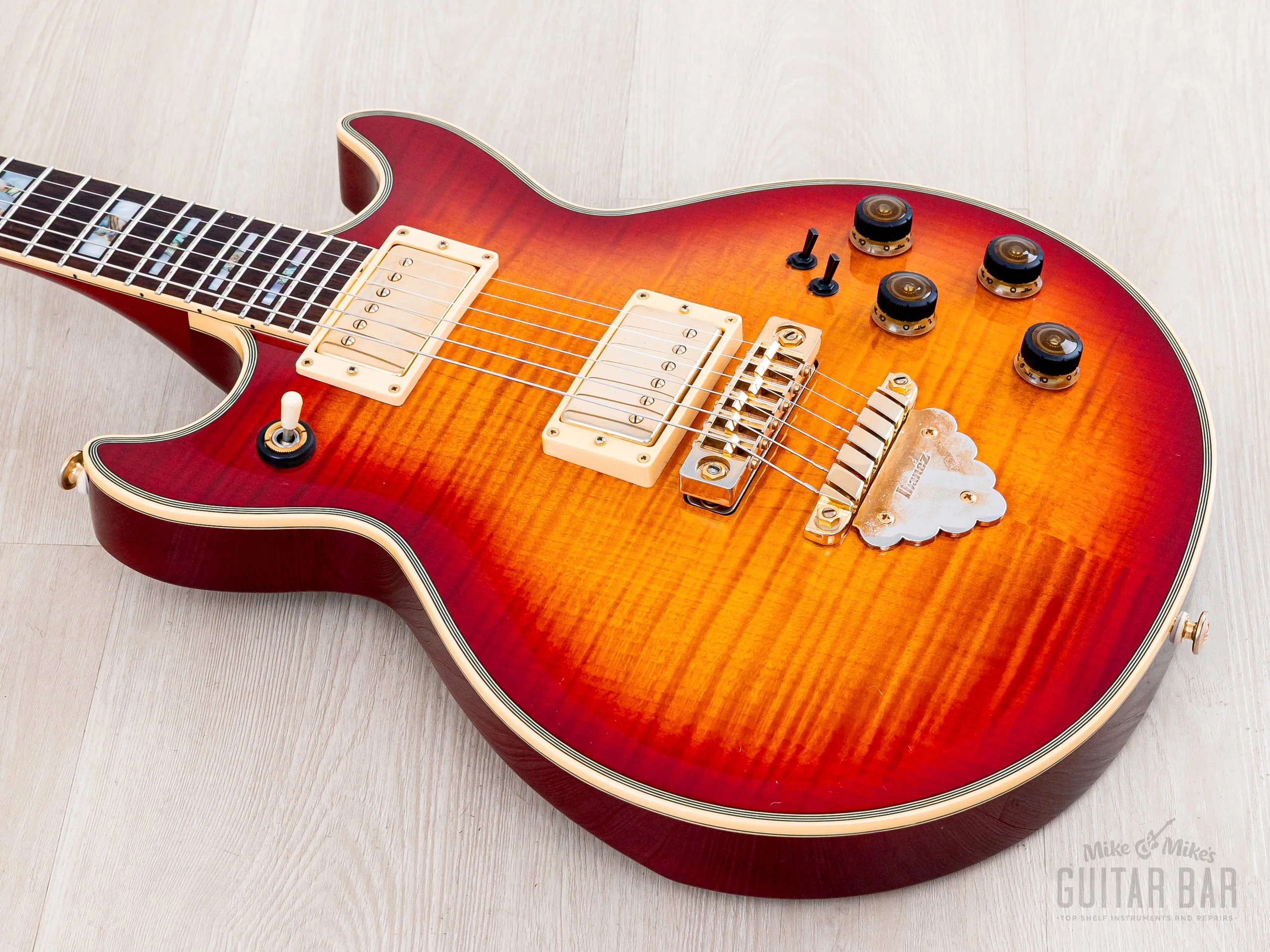 2008 Ibanez J Craft Prestige Artist Series AR300RE Cherry Sunburst, Near-Mint w/ Super 58, Case - Image 9