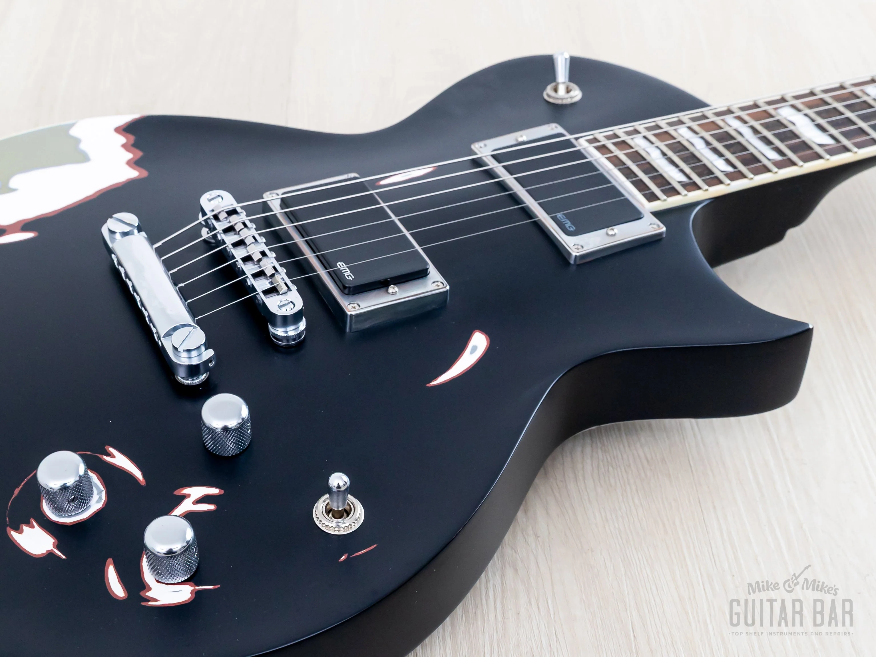 2009 ESP LTD James Hetfield Truckster Aged Black Satin w/ Case, Japan L-Serial, Metallica - Image 6