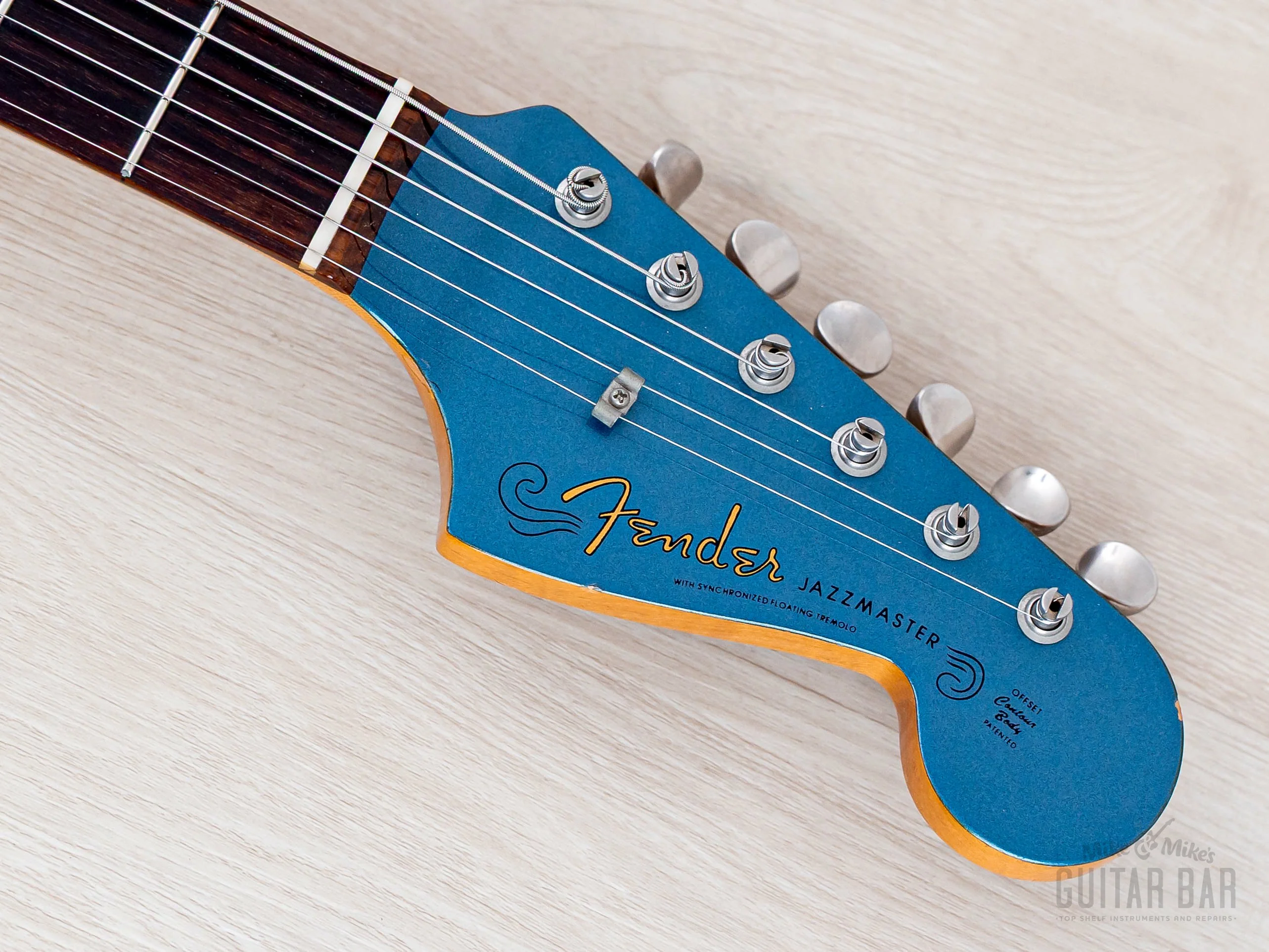 2009 Fender Jazzmaster '62 Vintage Reissue JM66/MH Lake Placid Blue + Headstock, Japan MIJ - Image 4
