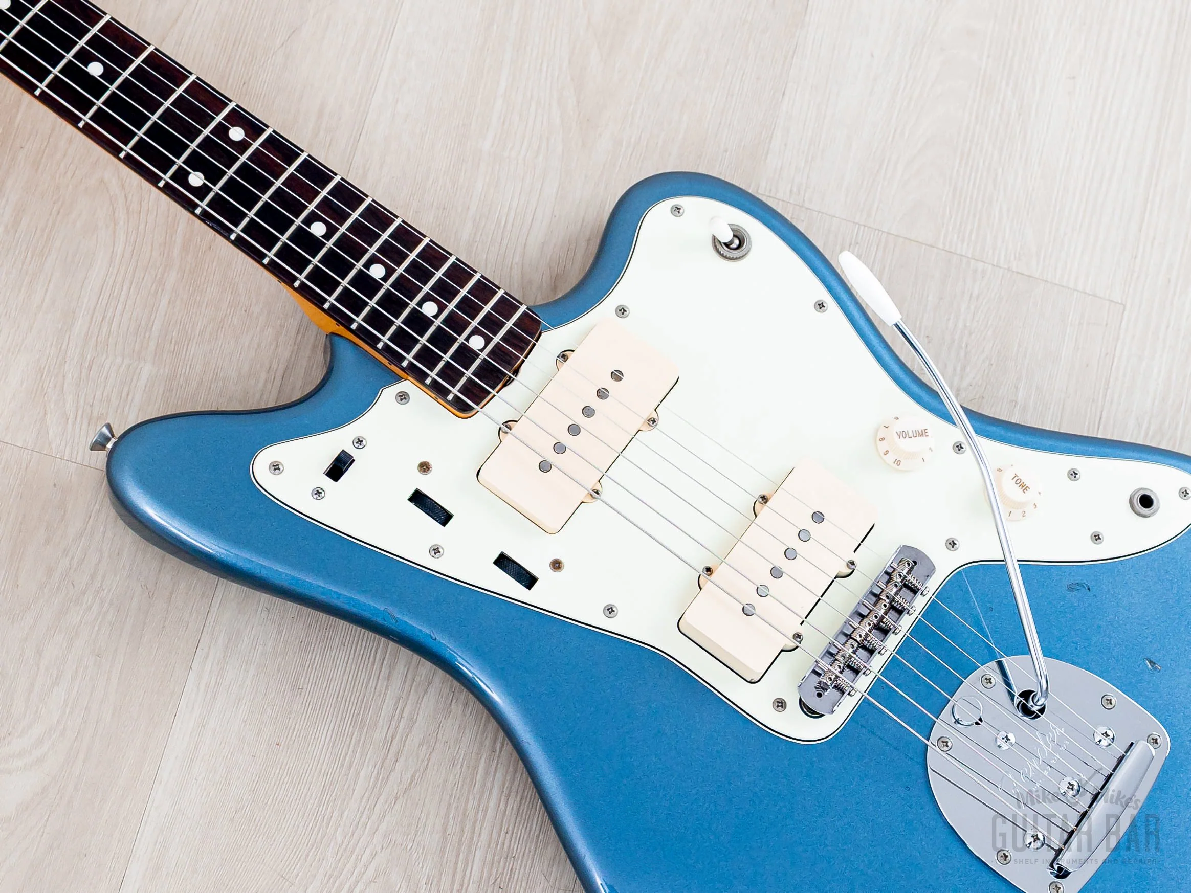 2009 Fender Jazzmaster '62 Vintage Reissue JM66/MH Lake Placid Blue + Headstock, Japan MIJ - Image 7