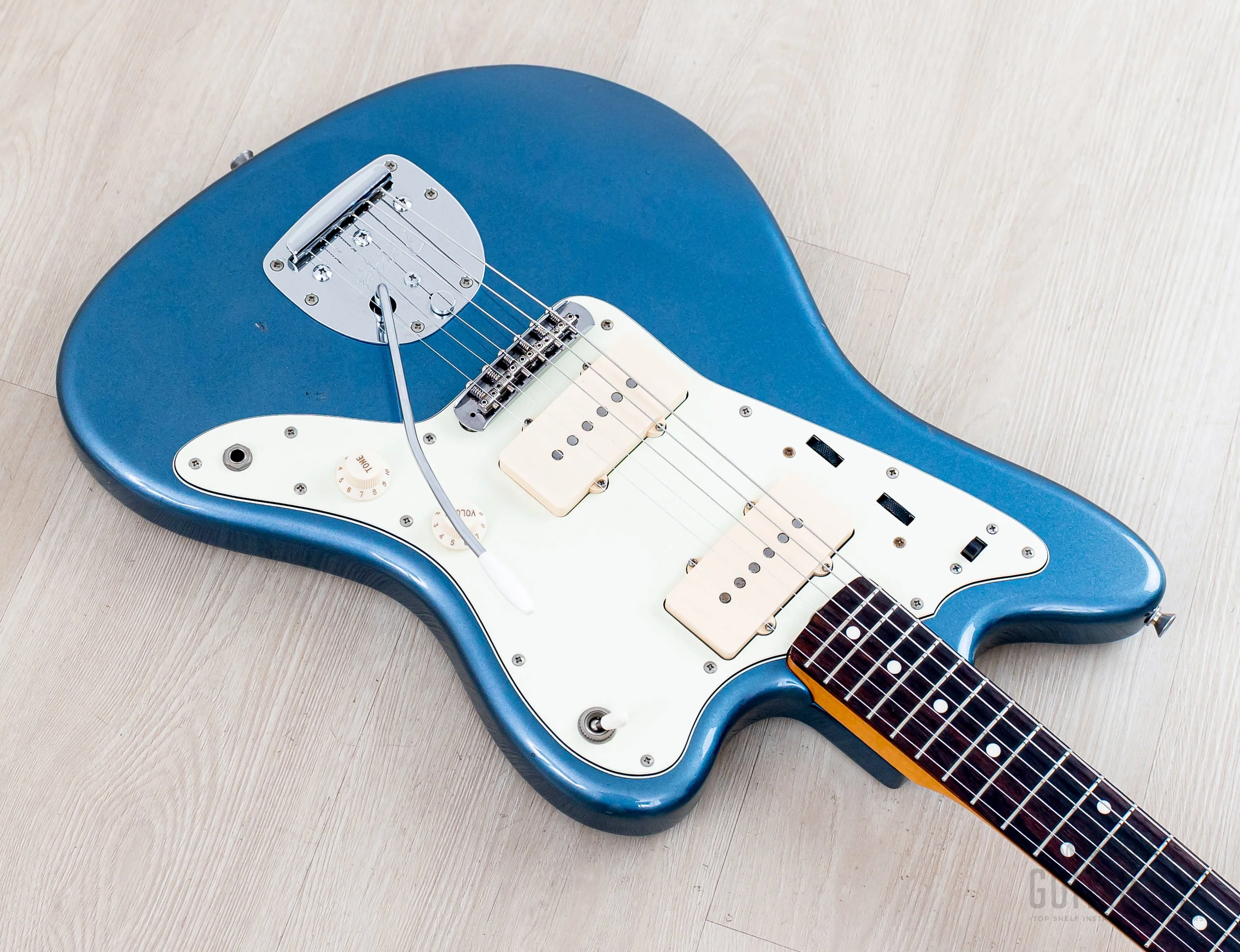 2009 Fender Jazzmaster '62 Vintage Reissue JM66/MH Lake Placid Blue + Headstock, Japan MIJ - Image 9