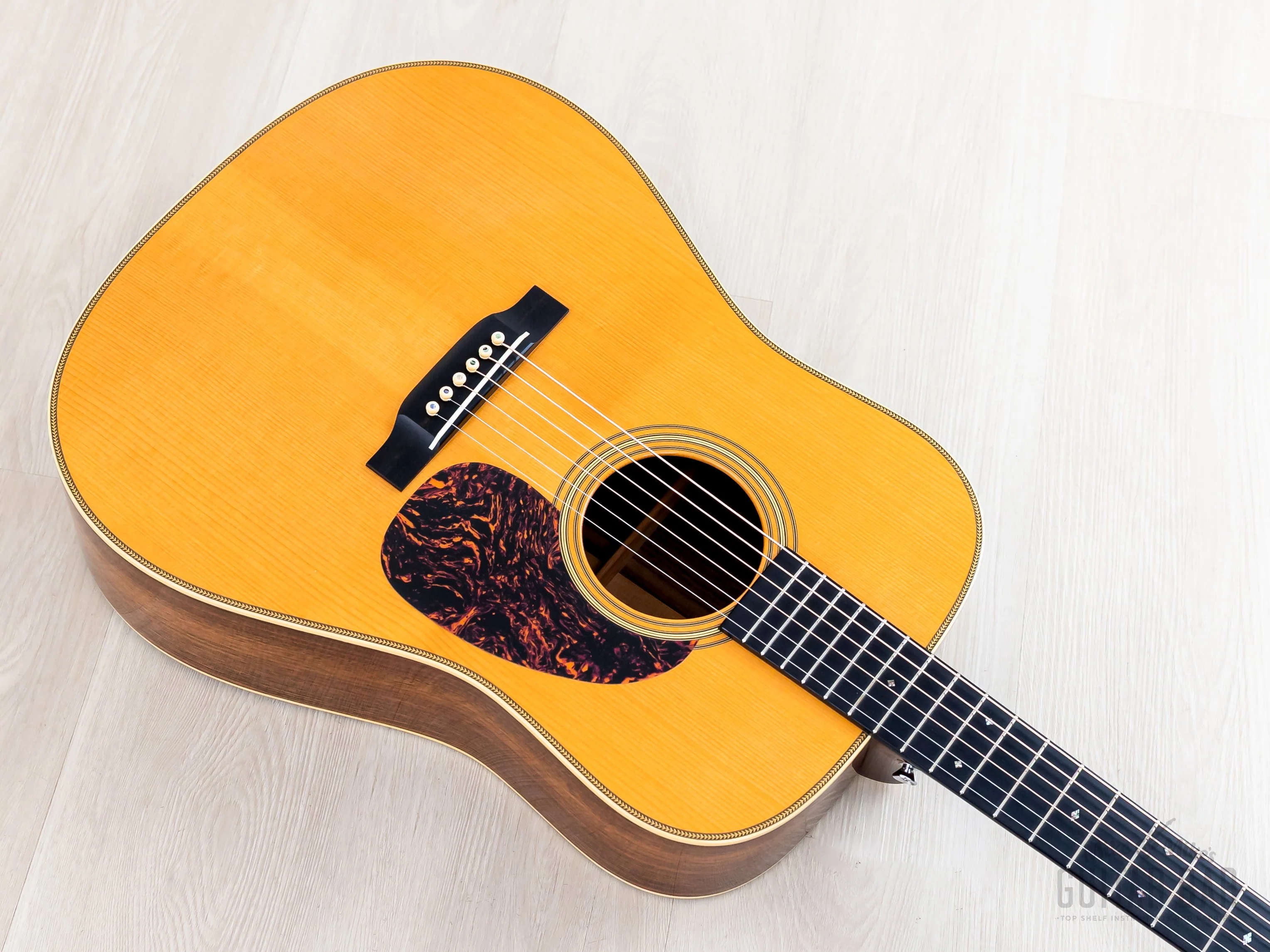 2010 Martin D-28 Marquis Herringbone Dreadnought Pre-War-Spec Adirondack Top, Near-Mint w/ Case & Tags - Image 11
