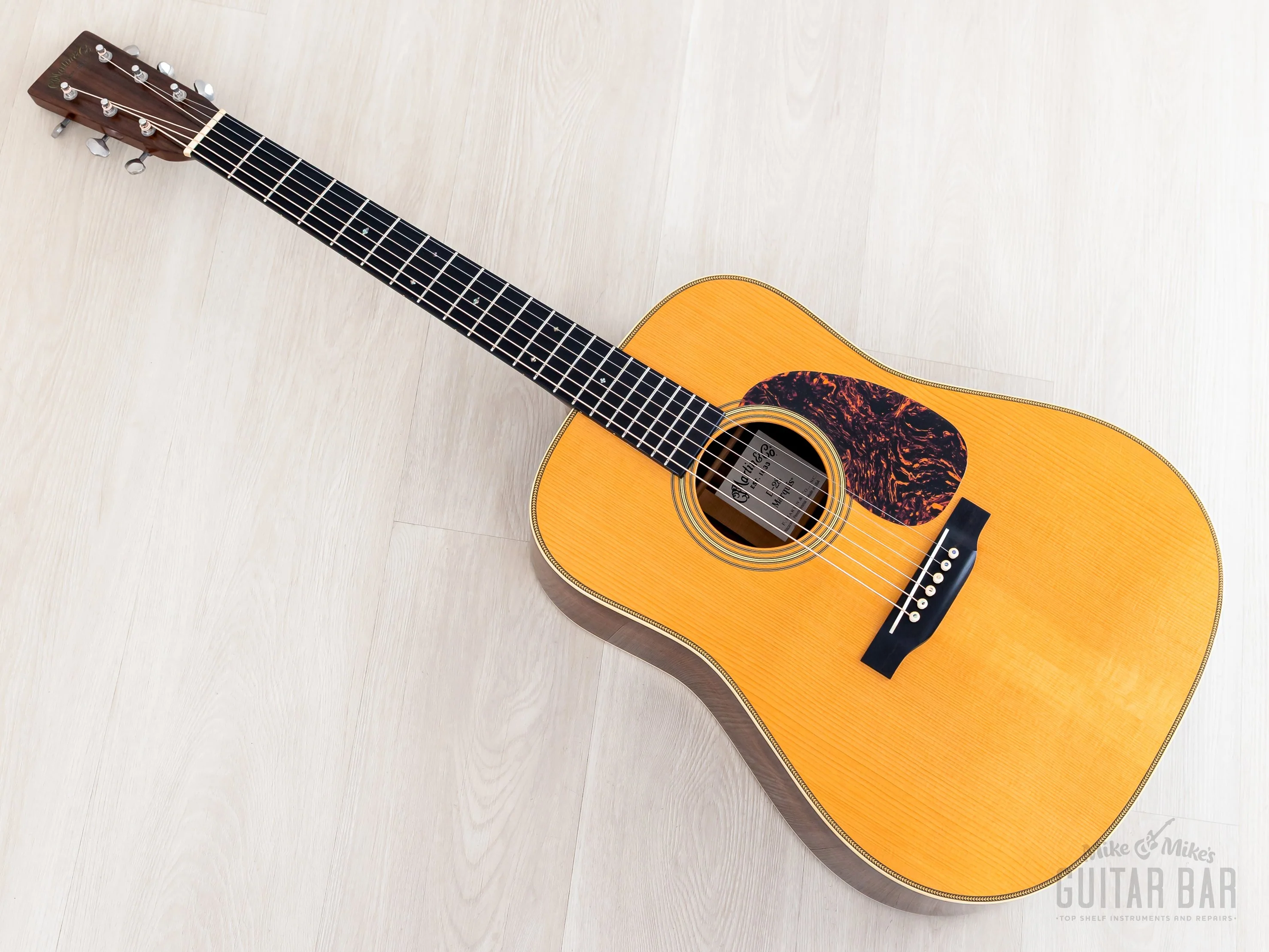2010 Martin D-28 Marquis Herringbone Dreadnought Pre-War-Spec Adirondack Top, Near-Mint w/ Case & Tags - Image 14