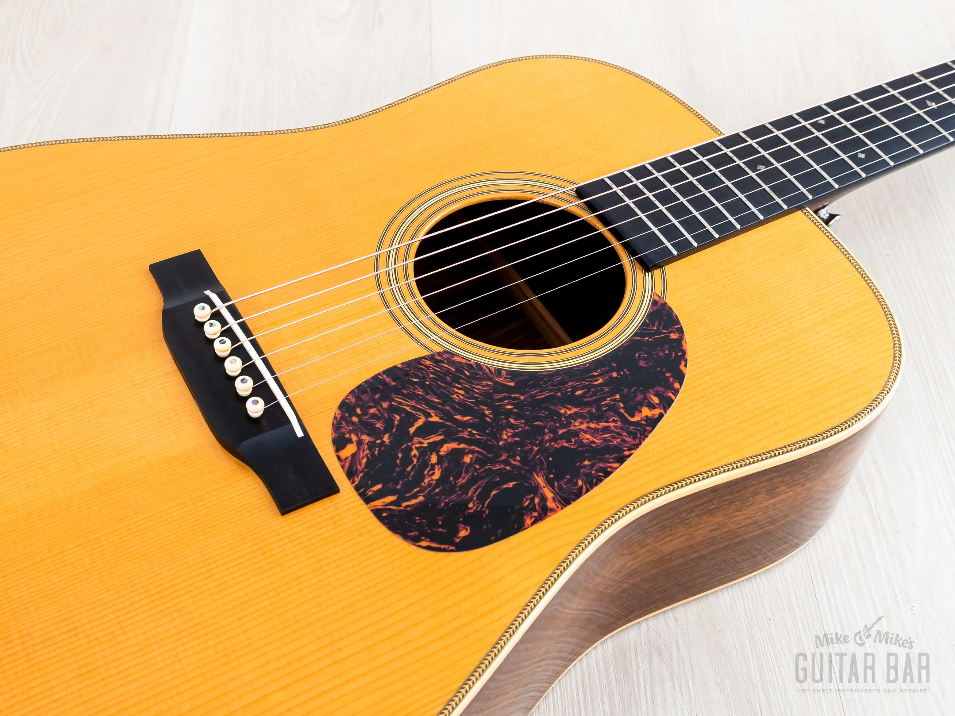 2010 Martin D-28 Marquis Herringbone Dreadnought Pre-War-Spec Adirondack Top, Near-Mint w/ Case & Tags - Image 8