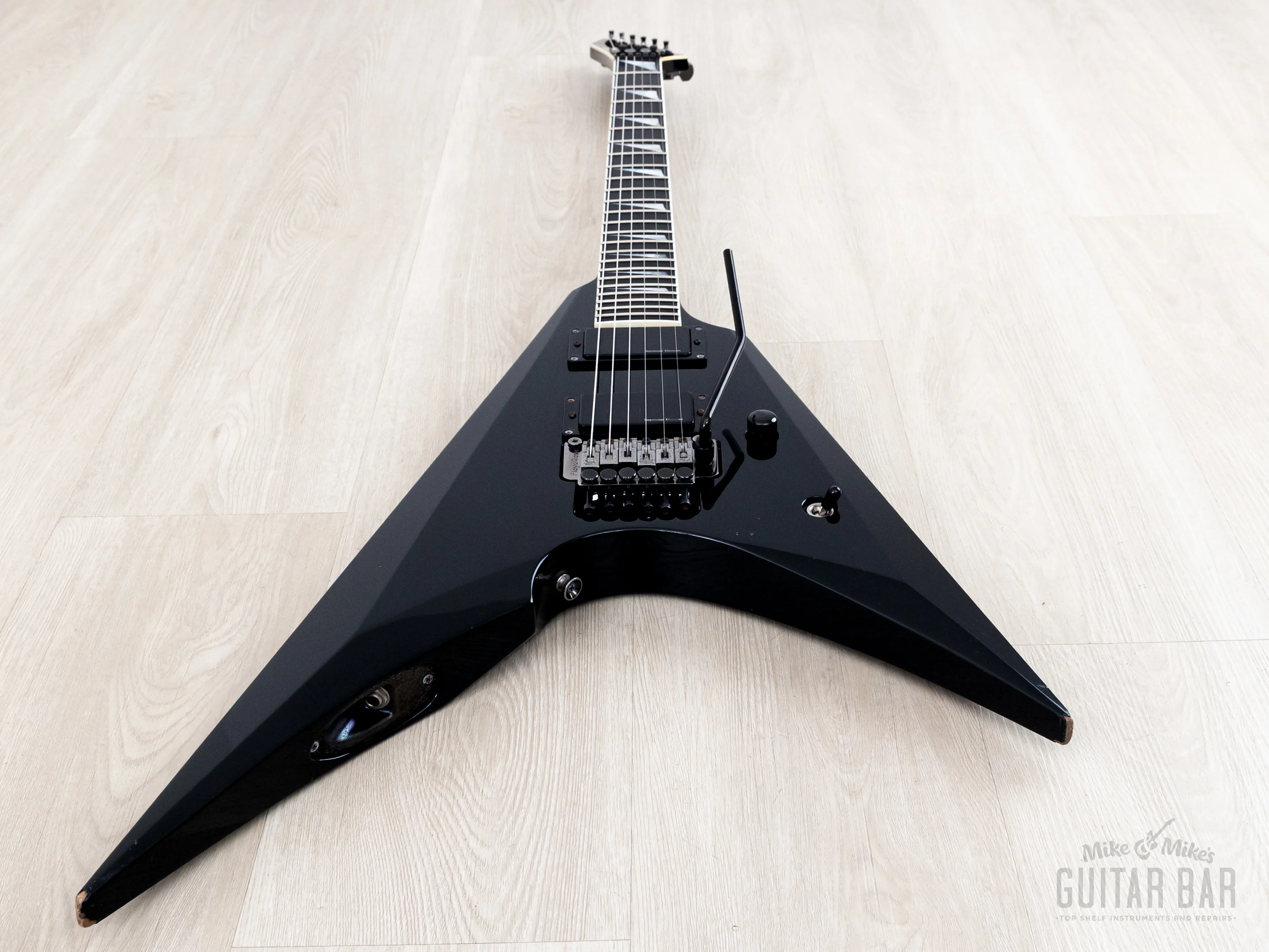 2011 ESP Arrow Black w/ Seymour Duncan Blackout, Floyd Rose & Case - Image 11