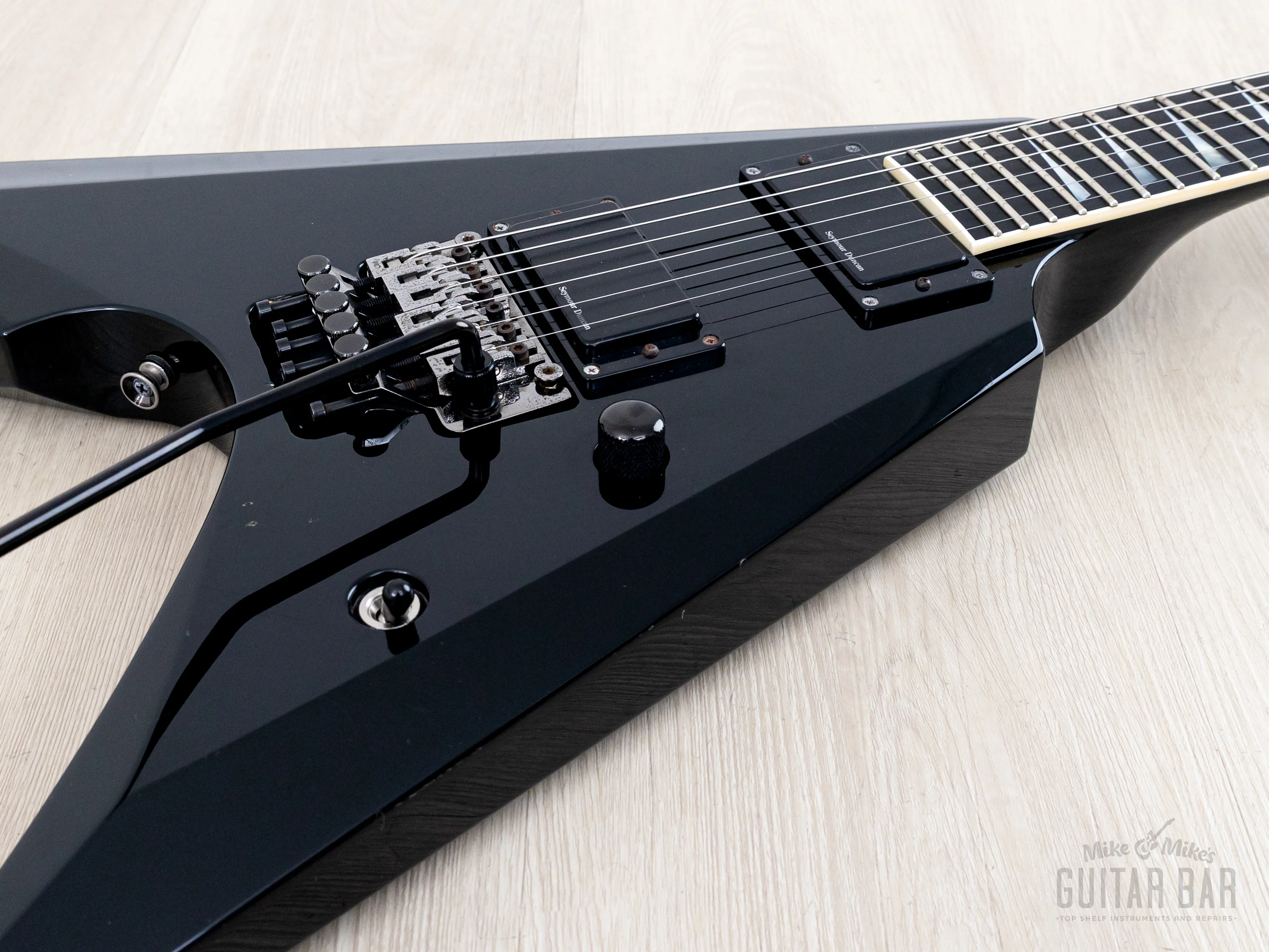 2011 ESP Arrow Black w/ Seymour Duncan Blackout, Floyd Rose & Case - Image 6