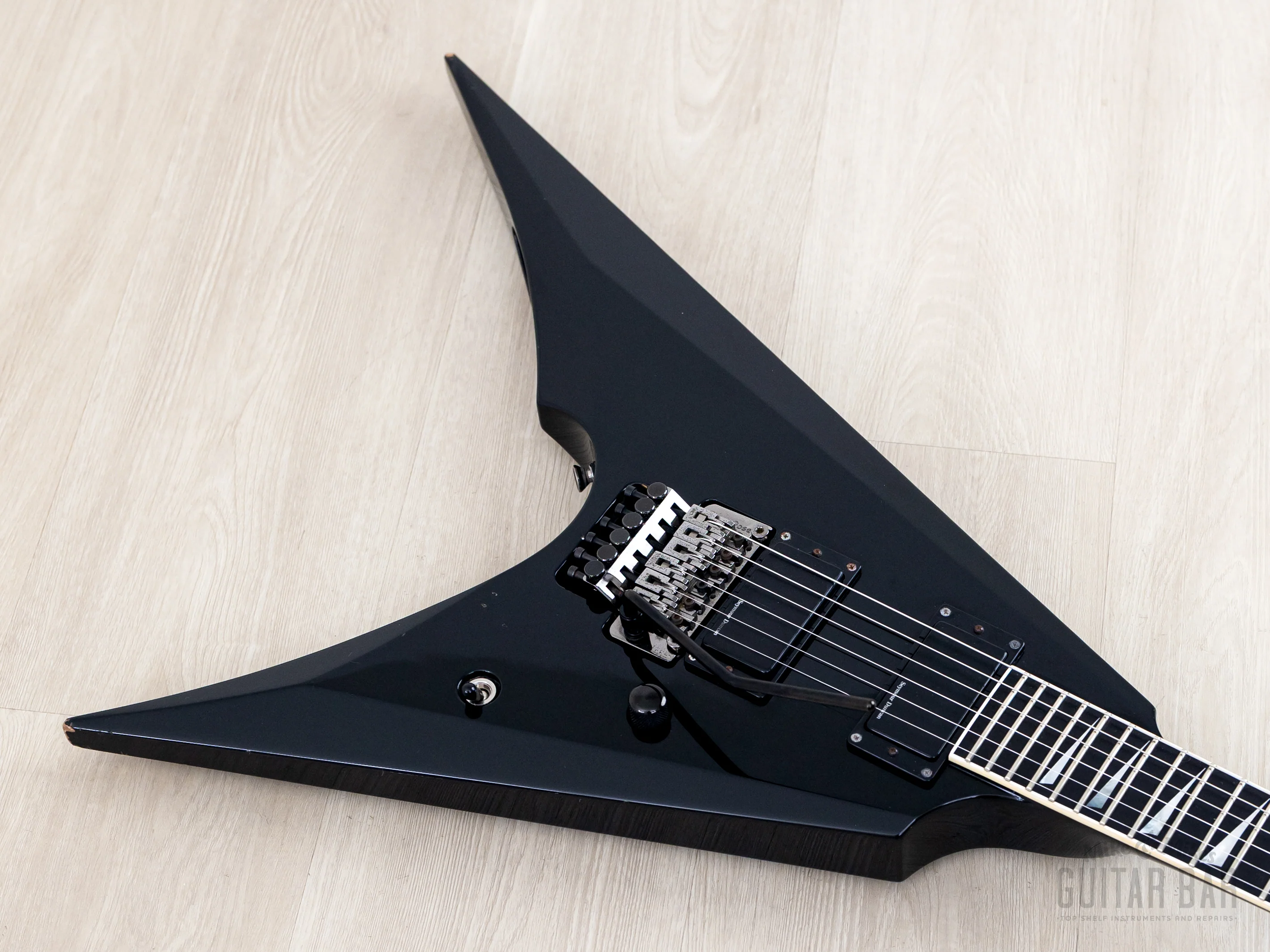 2011 ESP Arrow Black w/ Seymour Duncan Blackout, Floyd Rose & Case - Image 9