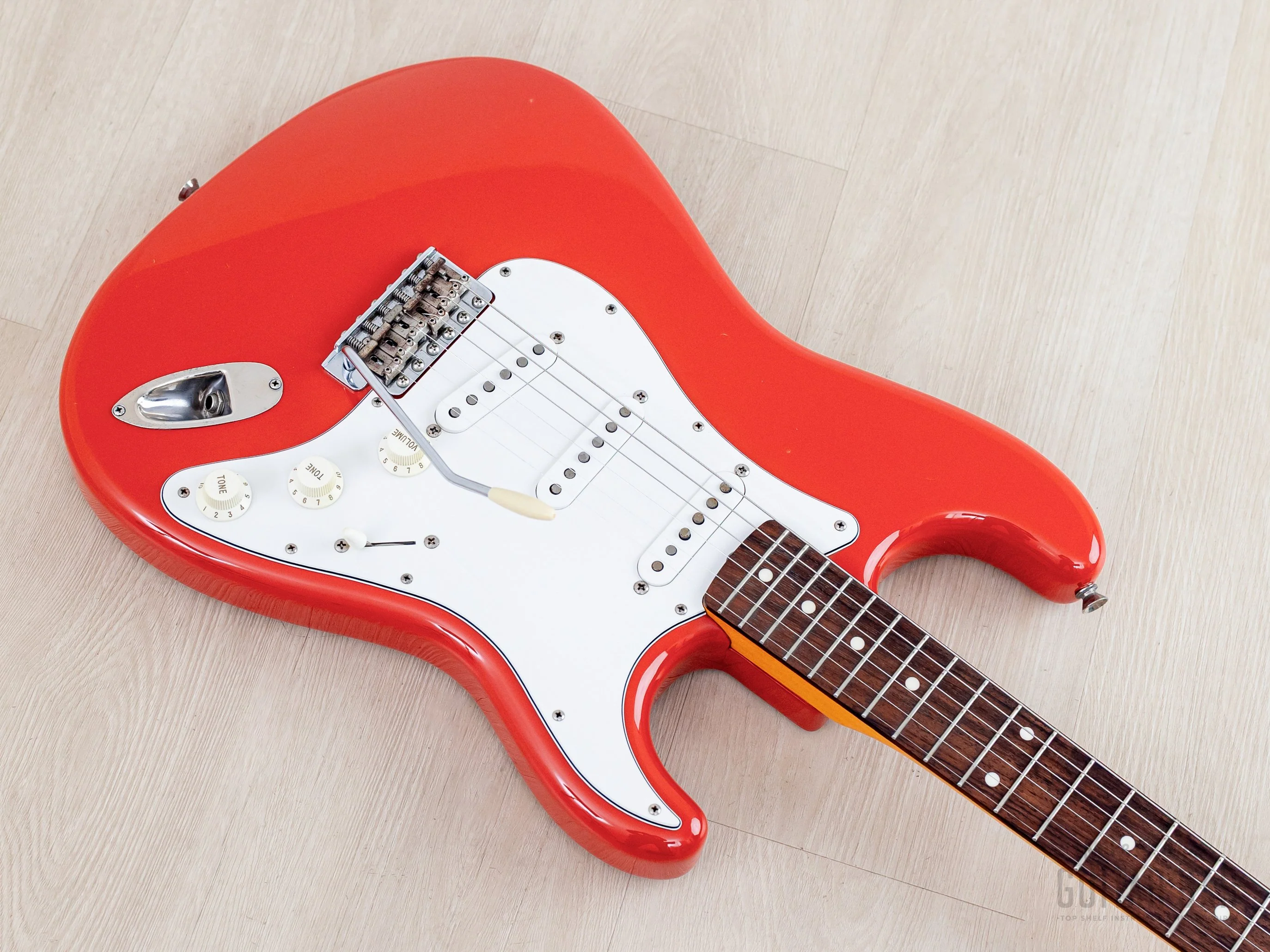 2011 Fender Stratocaster ‘62 Vintage Reissue ST62-US Fiesta Red w/ American Vintage 57/62 & Hangtags, Japan MIJ - Image 8