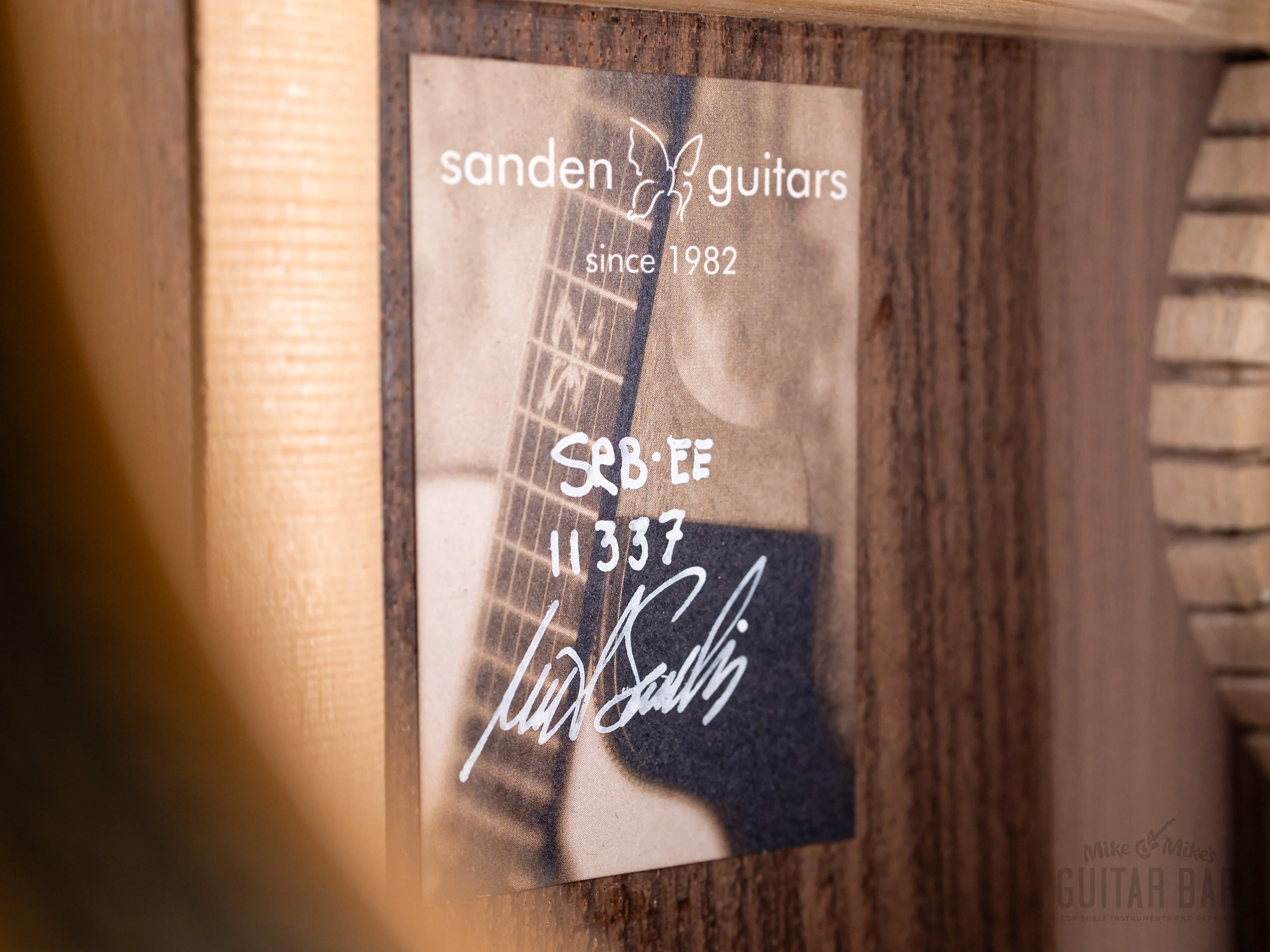 2011 Sandén SRB-ee Emil Ernebro Signature Acoustic Guitar, Near-Mint w/ Case - Image 6