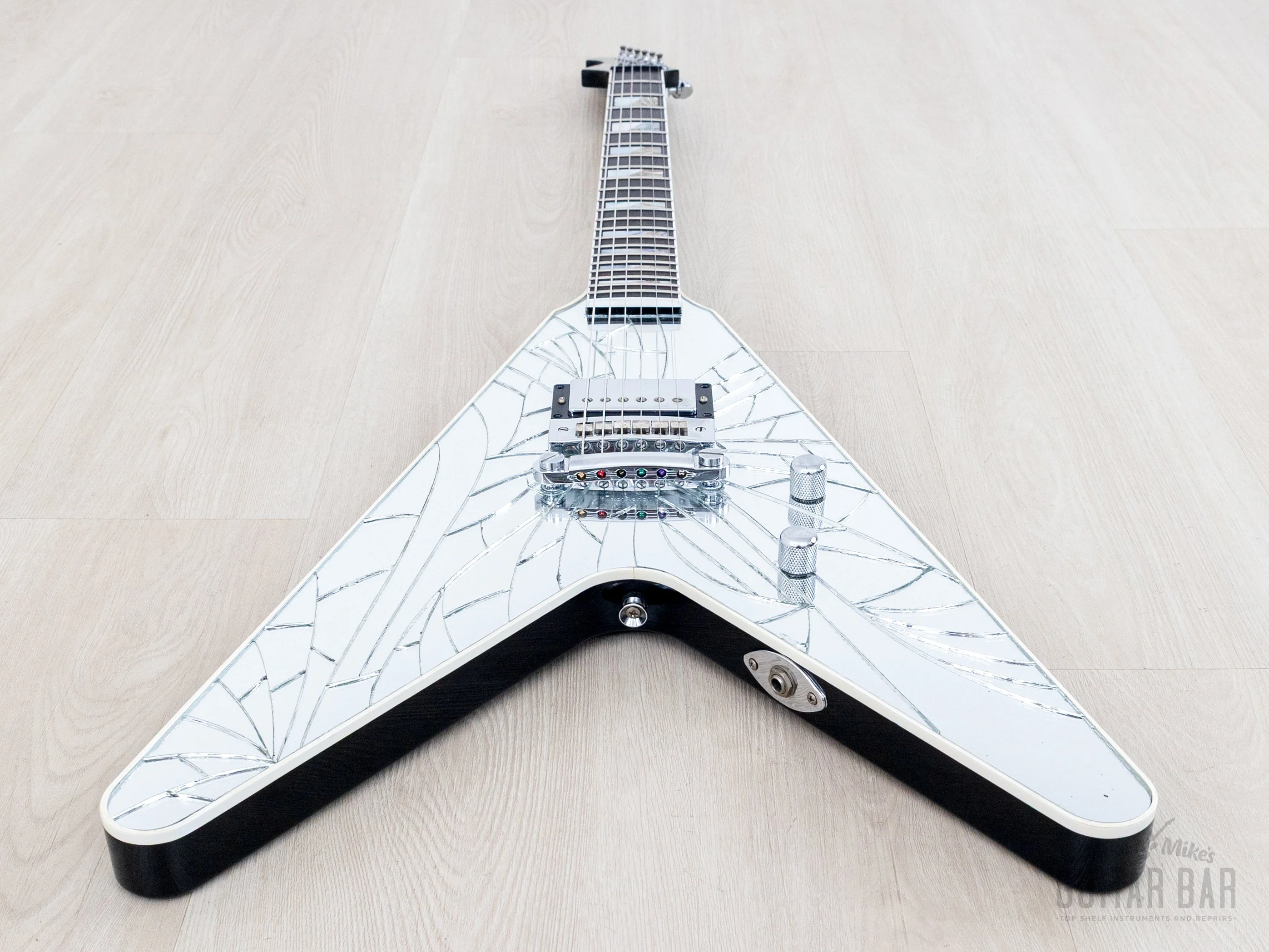 2011 Washburn Custom Shop Limited Edition Paul Stanley PSV 2200 Cracked Mirror Flying V, Near-Mint w/ Case - Image 10