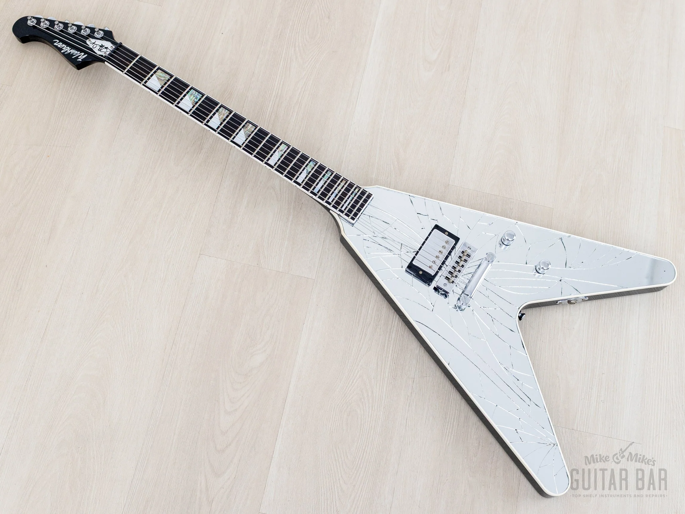 2011 Washburn Custom Shop Limited Edition Paul Stanley PSV 2200 Cracked Mirror Flying V, Near-Mint w/ Case - Image 11