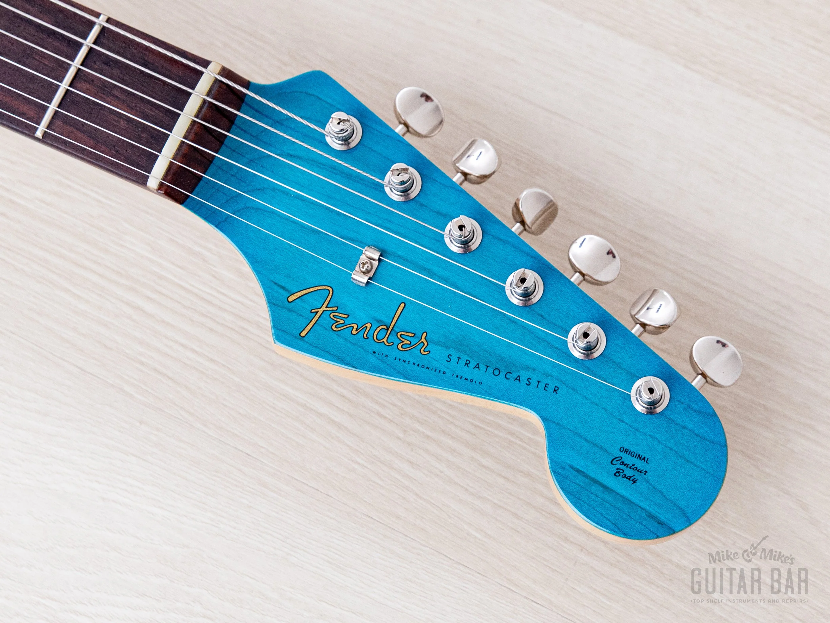 2012 Fender '62 Stratocaster ST62/ASH/MH Transparent Blue + Headstock Near-Mint, Japan MIJ - Image 4
