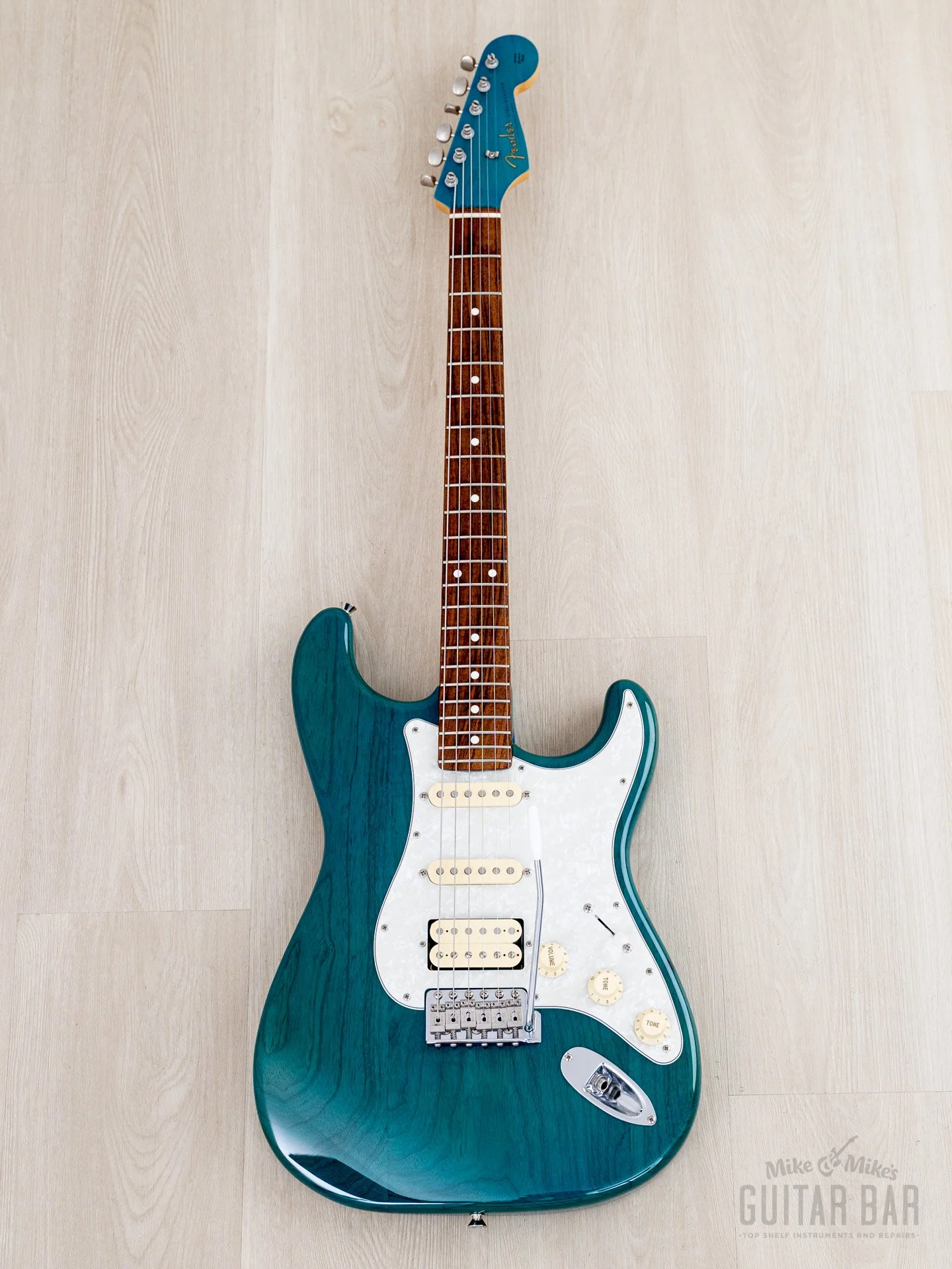 2012 Fender '62 Stratocaster ST62/ASH/MH Transparent Blue + Headstock SSH Near-Mint, Japan MIJ - Image 2